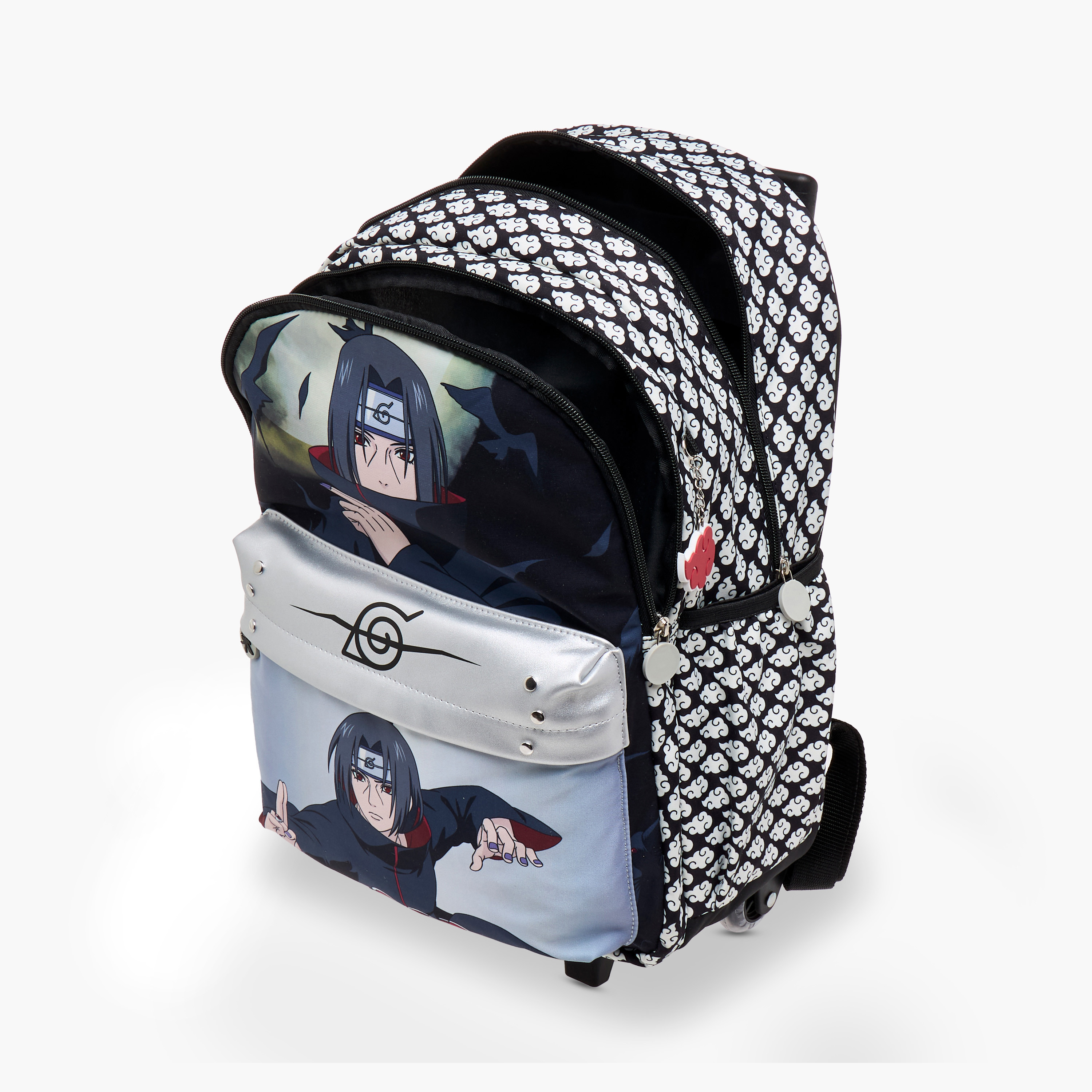 TV Tokyo Naruto Print Trolley Backpack with Retractable Handle - 16 inches-school-bagsandbackpacks-trolleybags-image-19