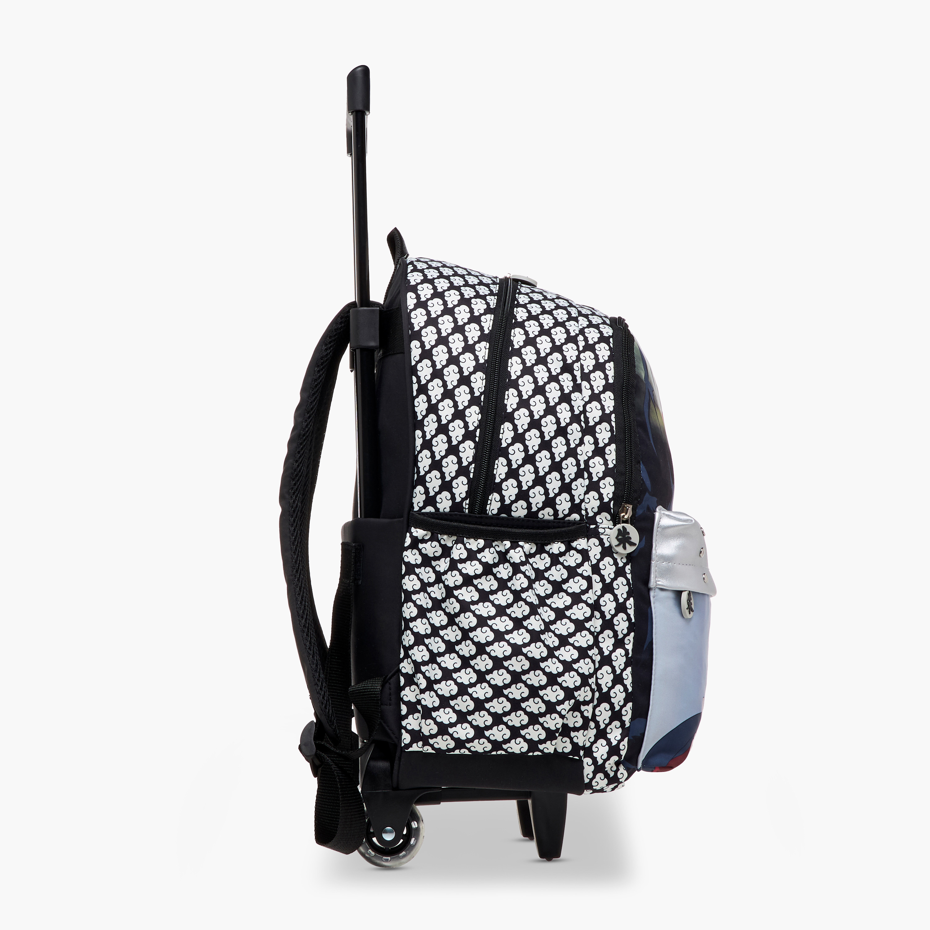 TV Tokyo Naruto Print Trolley Backpack with Retractable Handle - 16 inches-school-bagsandbackpacks-trolleybags-image-5
