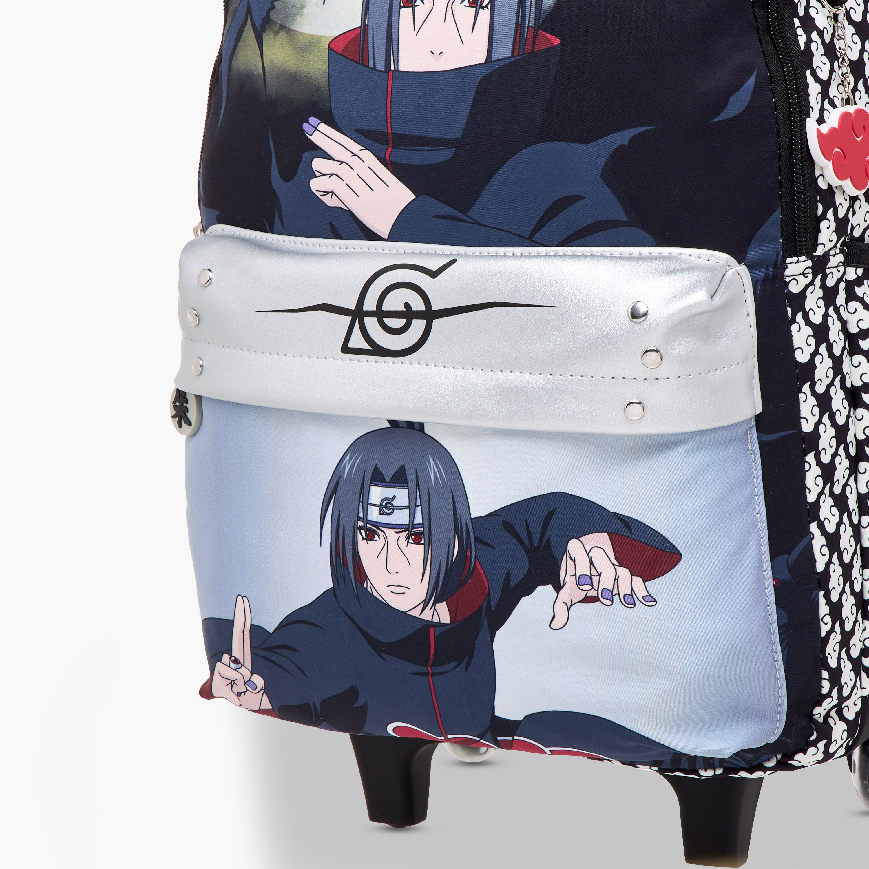 TV Tokyo Naruto Print Trolley Backpack with Retractable Handle - 16 inches-school-bagsandbackpacks-trolleybags-image-11