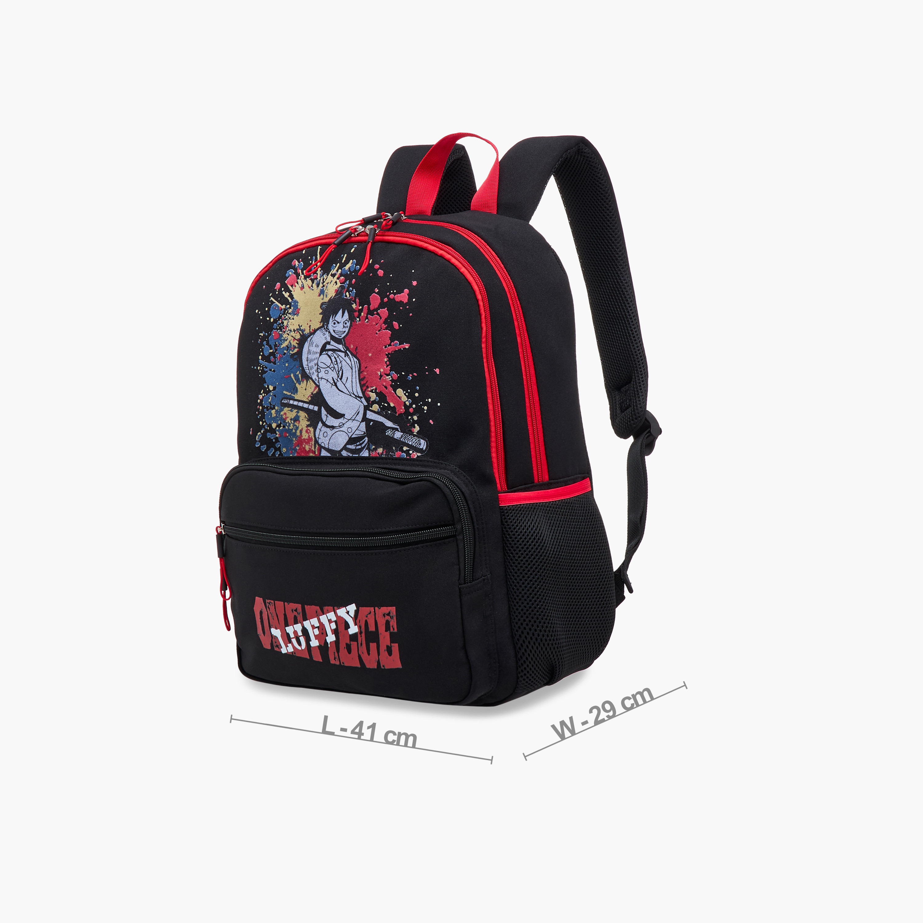 Toei Animation One Piece Print Backpack with Adjustable Straps and Zip Closure- 16 inch-school-bagsandbackpacks-backpacks-image-4
