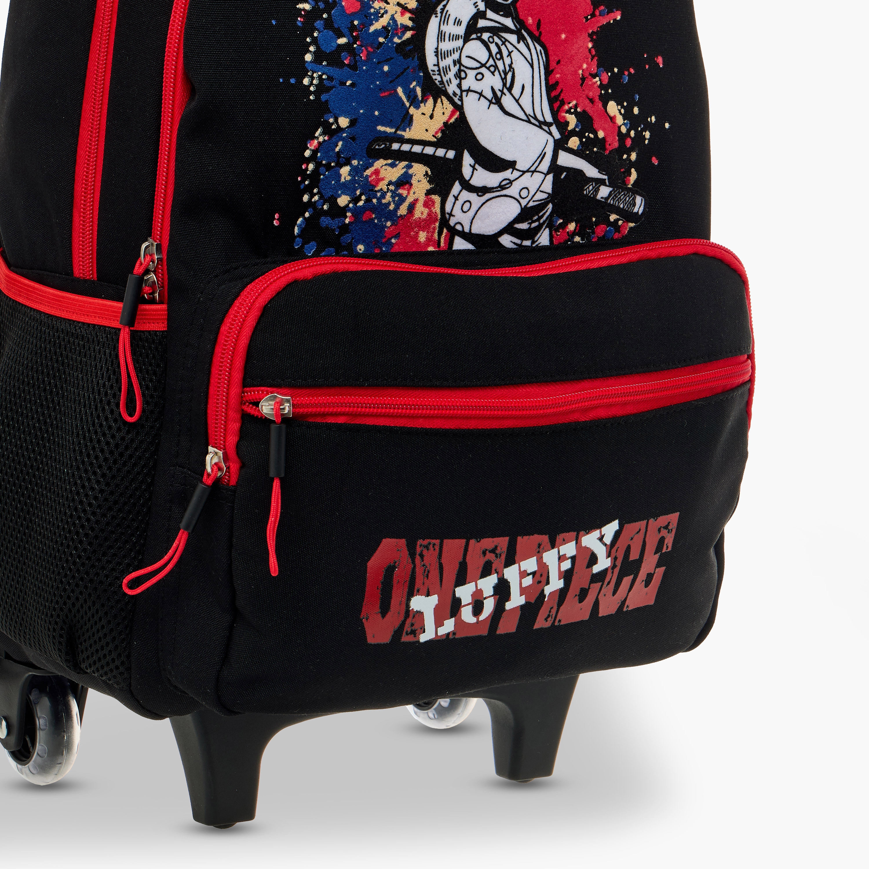 Toei Animation One Piece Print Trolley Backpack with Retractable Handle - 16 inches-school-bagsandbackpacks-trolleybags-image-10