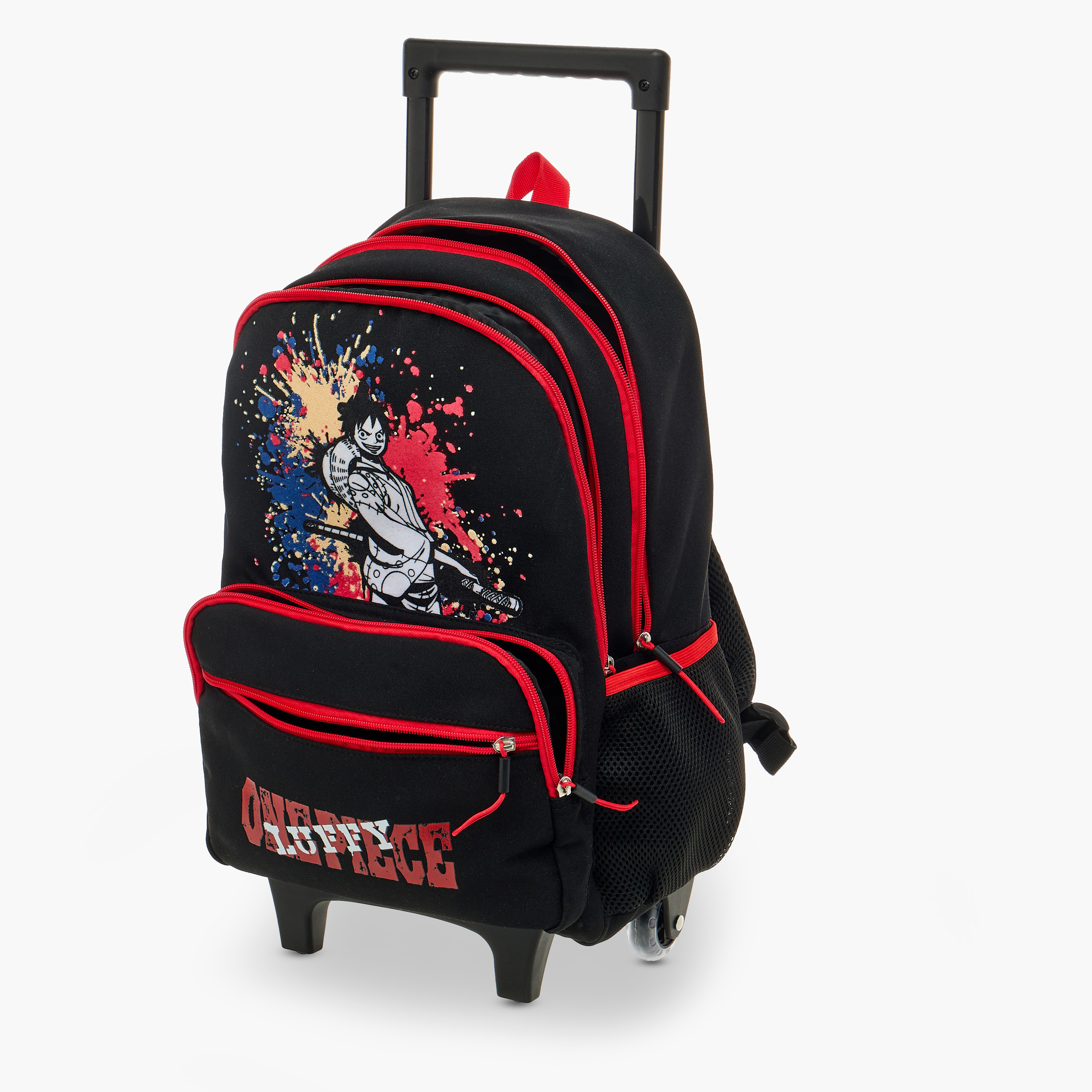 Toei Animation One Piece Print Trolley Backpack with Retractable Handle - 16 inches-school-bagsandbackpacks-trolleybags-image-14