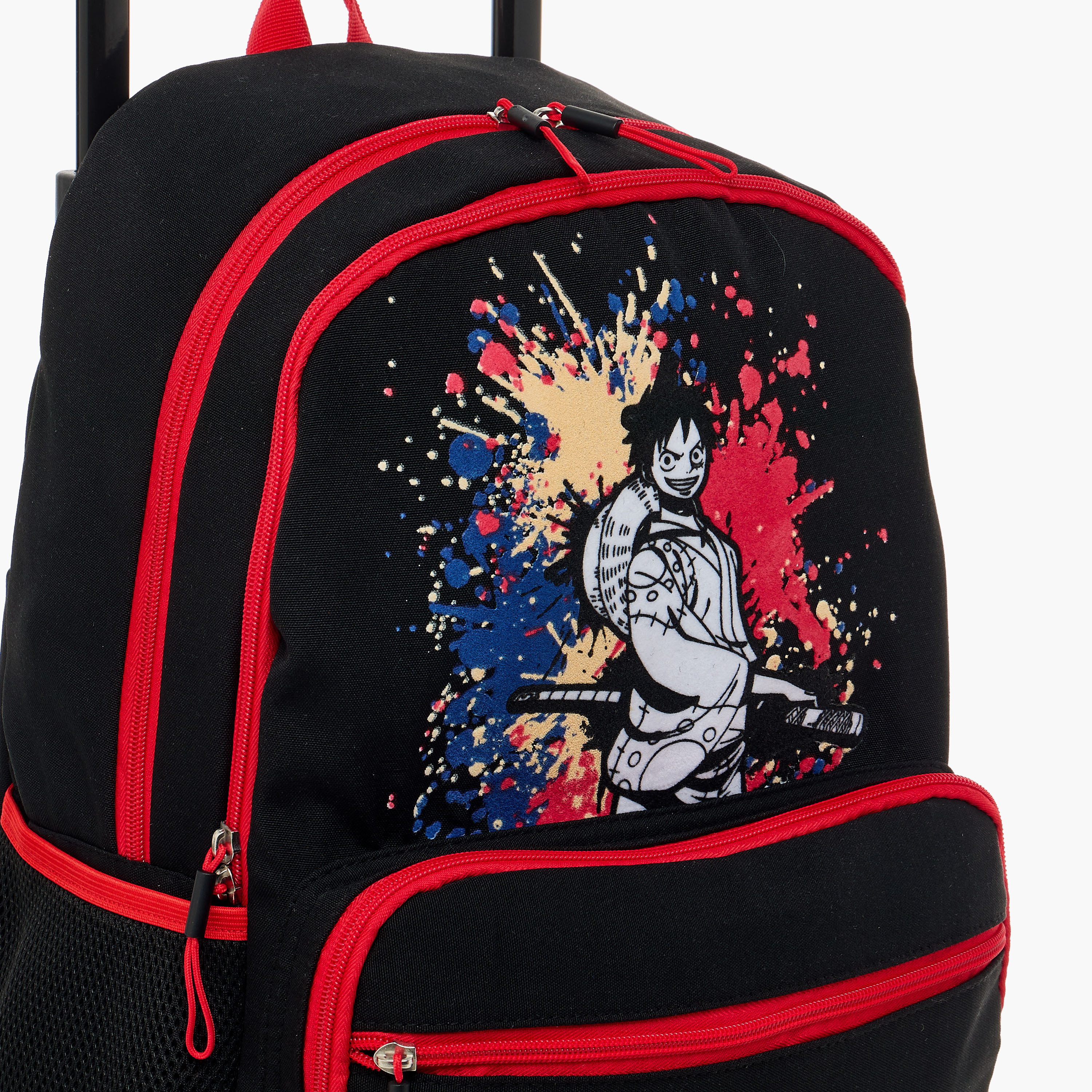 Toei Animation One Piece Print Trolley Backpack with Retractable Handle - 16 inches-school-bagsandbackpacks-trolleybags-image-9