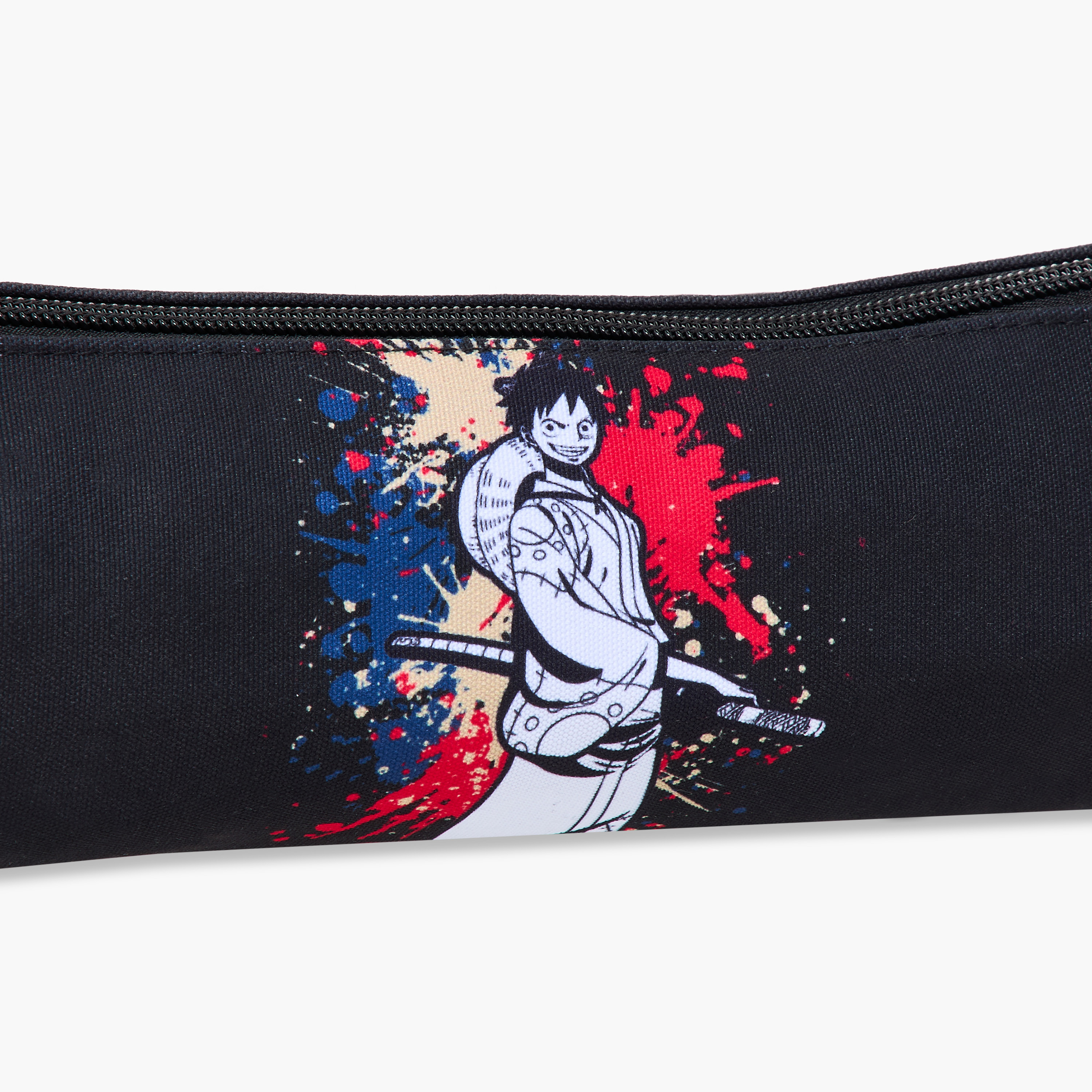 مقلمة بسحاب إغلاق وطبعات وان بيس-school-stationery-pencilcases-image-4