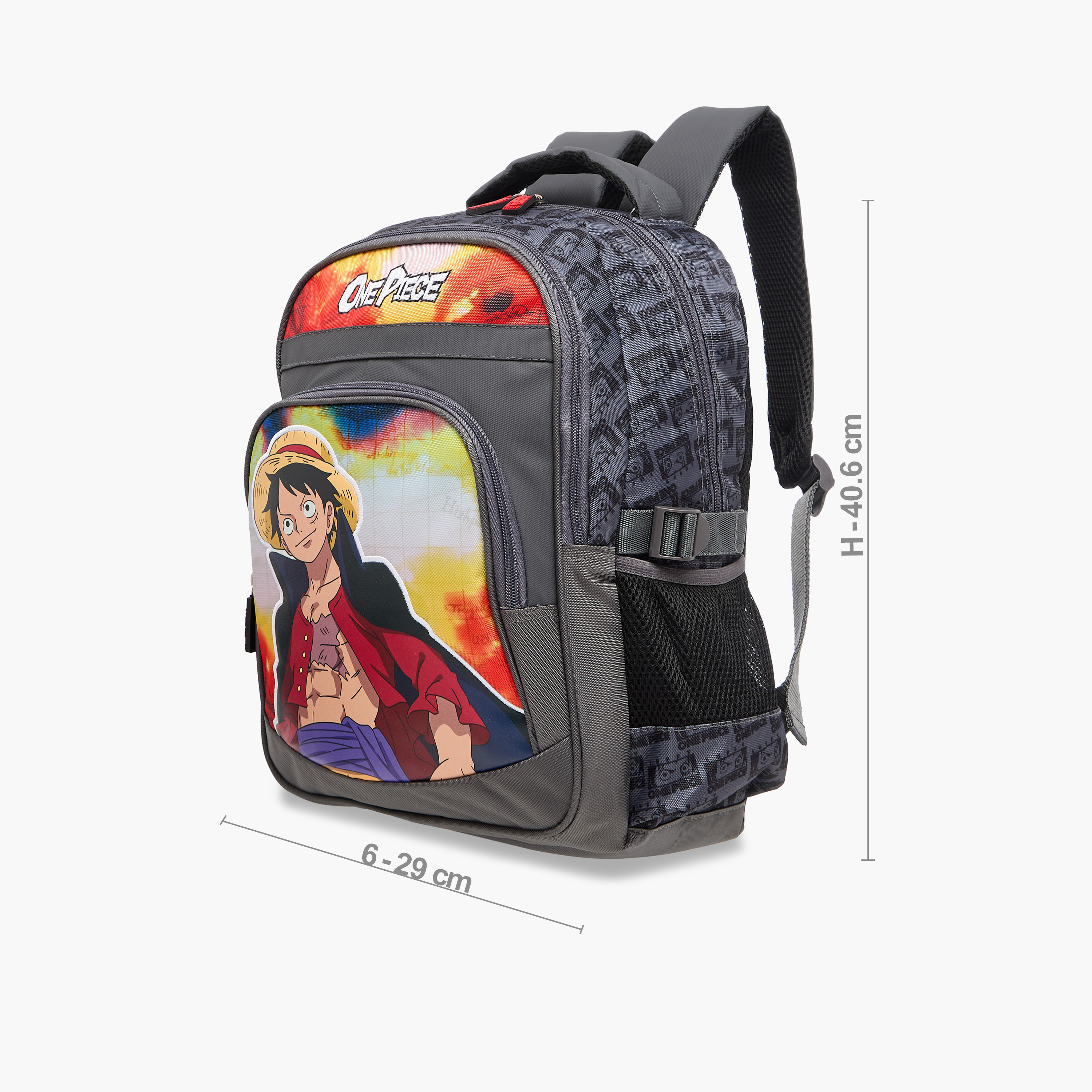 Toei Animation One Piece Print Backpack with Adjustable Straps and Zip Closure - 16 inches-school-bagsandbackpacks-backpacks-image-4