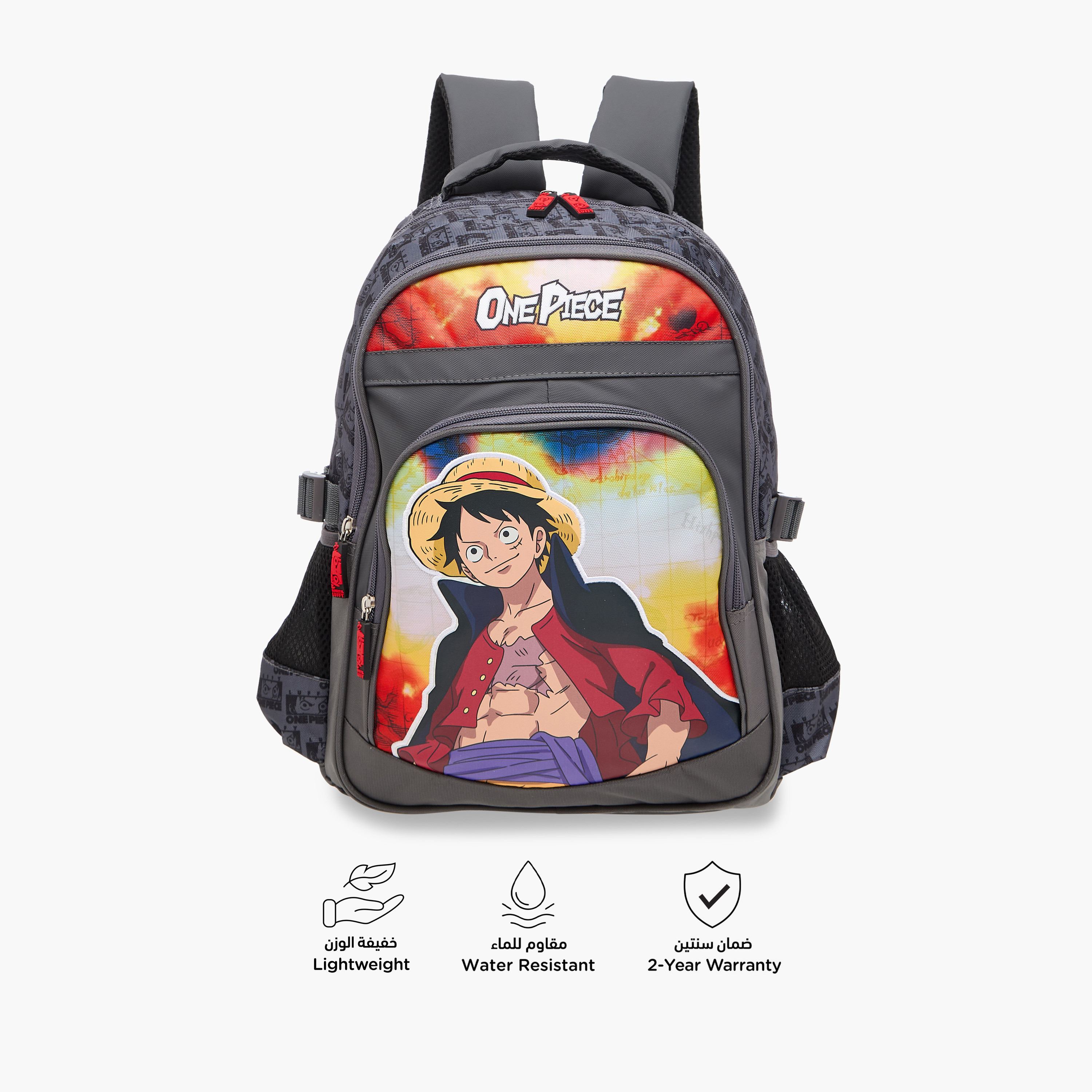 Toei Animation One Piece Print Backpack with Adjustable Straps and Zip Closure - 16 inches-school-bagsandbackpacks-backpacks-image-6
