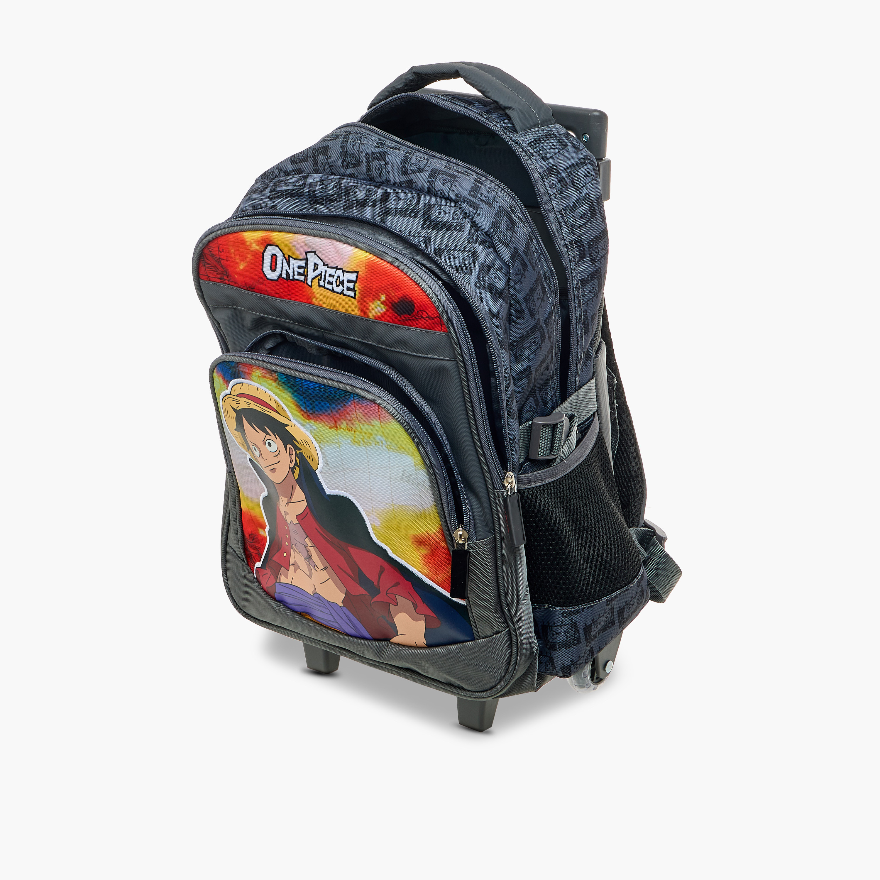 Toei Animation One Piece Print Trolley Backpack with Retractable Handle - 16 inches-school-bagsandbackpacks-trolleybags-image-16