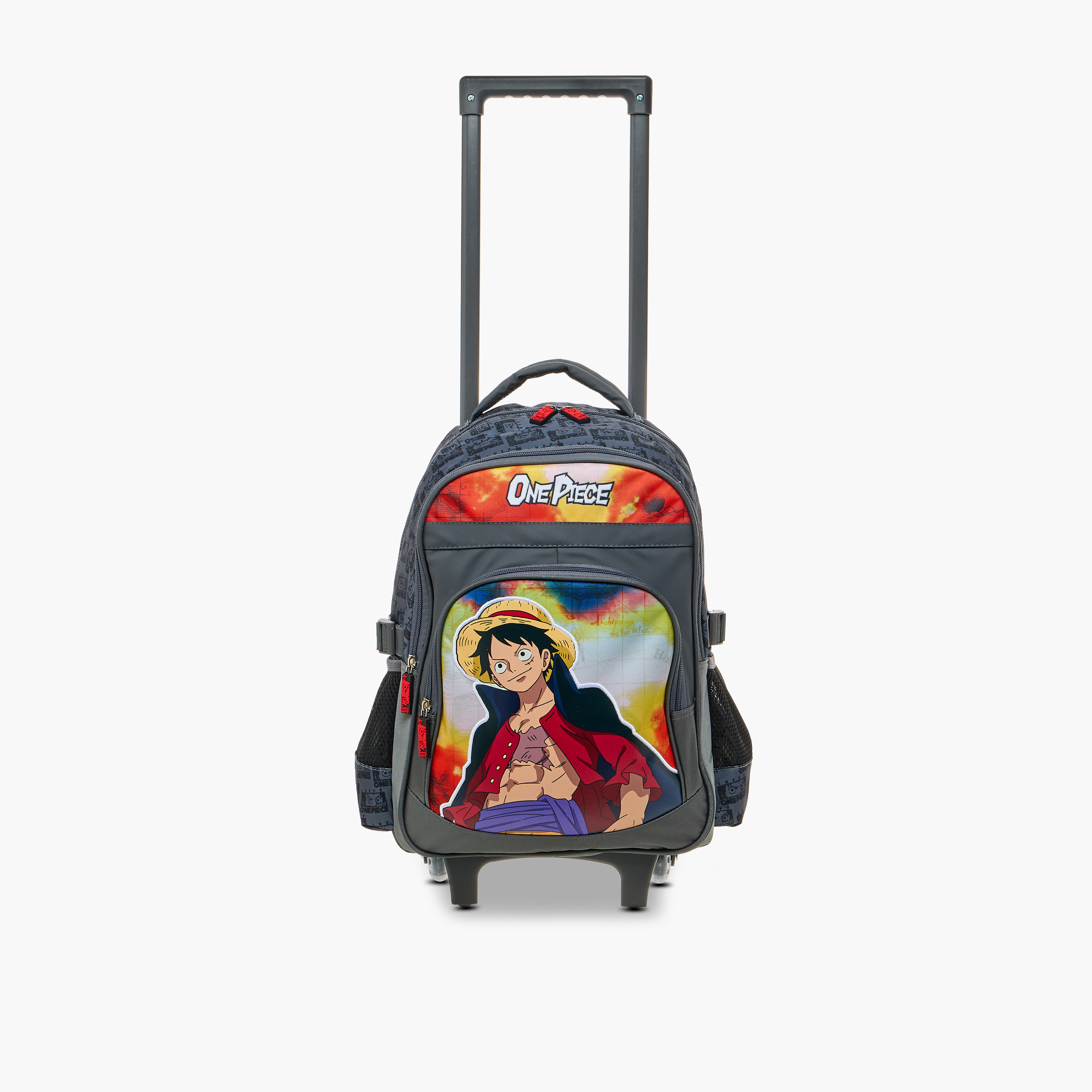 Toei Animation One Piece Print Trolley Backpack with Retractable Handle - 16 inches-school-bagsandbackpacks-trolleybags-image-9