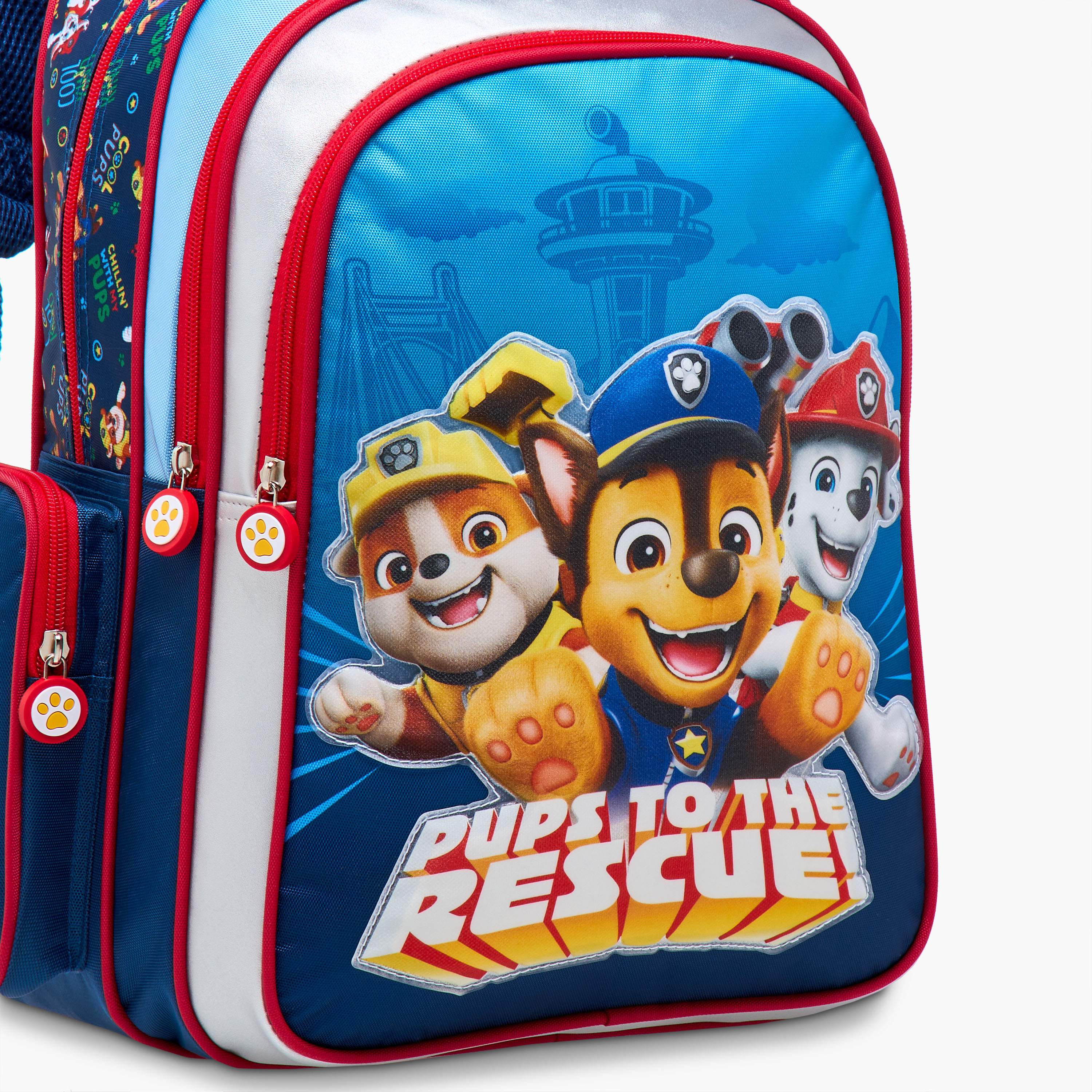 PAW Patrol Print Backpack with Adjustable Straps and Zip Closure - 16 inches-school-bagsandbackpacks-backpacks-image-9