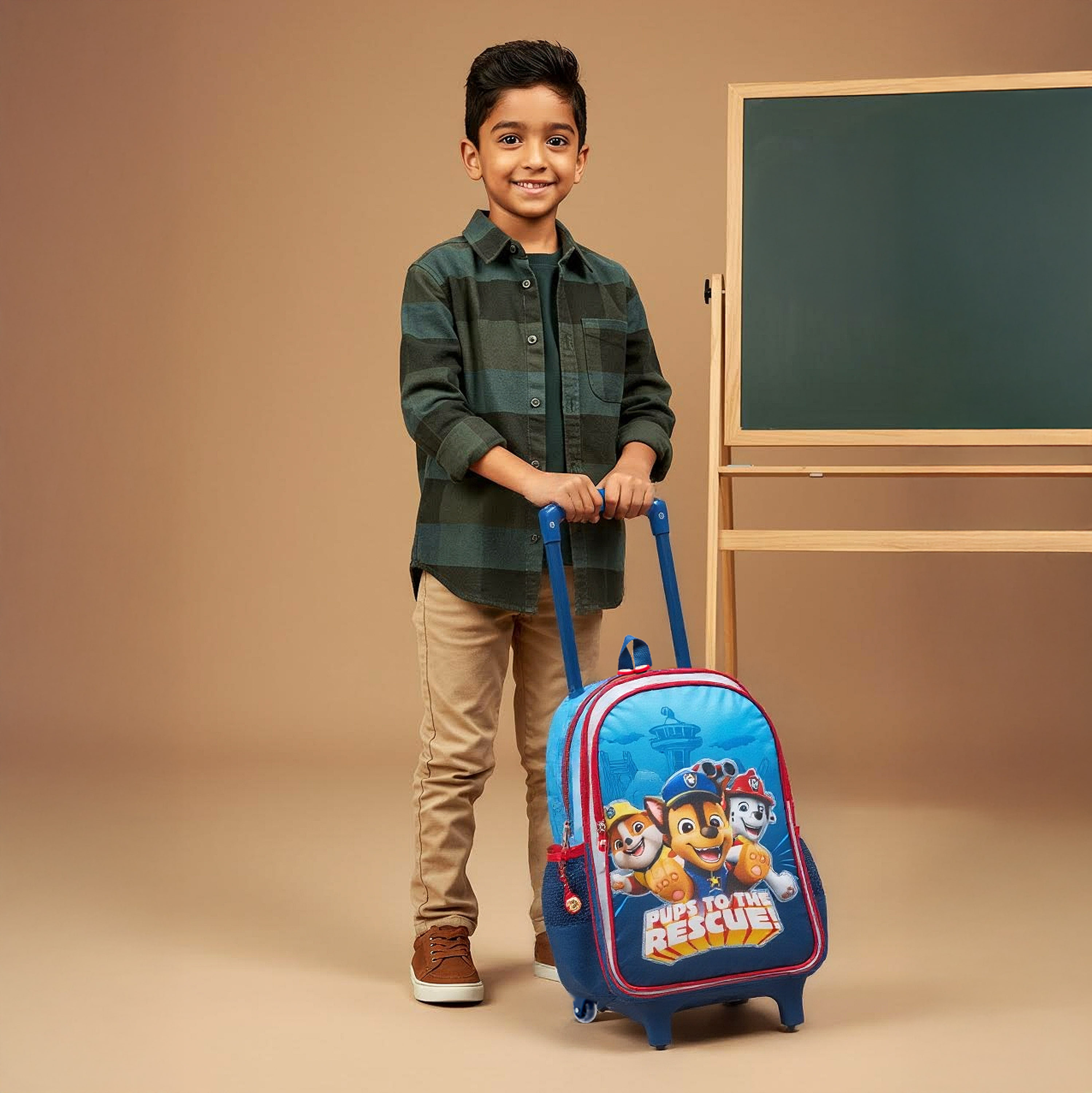 PAW Patrol Printed Trolley Bag for Boys 5-8 Years with Water Resistant Fabric -school-bagsandbackpacks-trolleybags-image-2