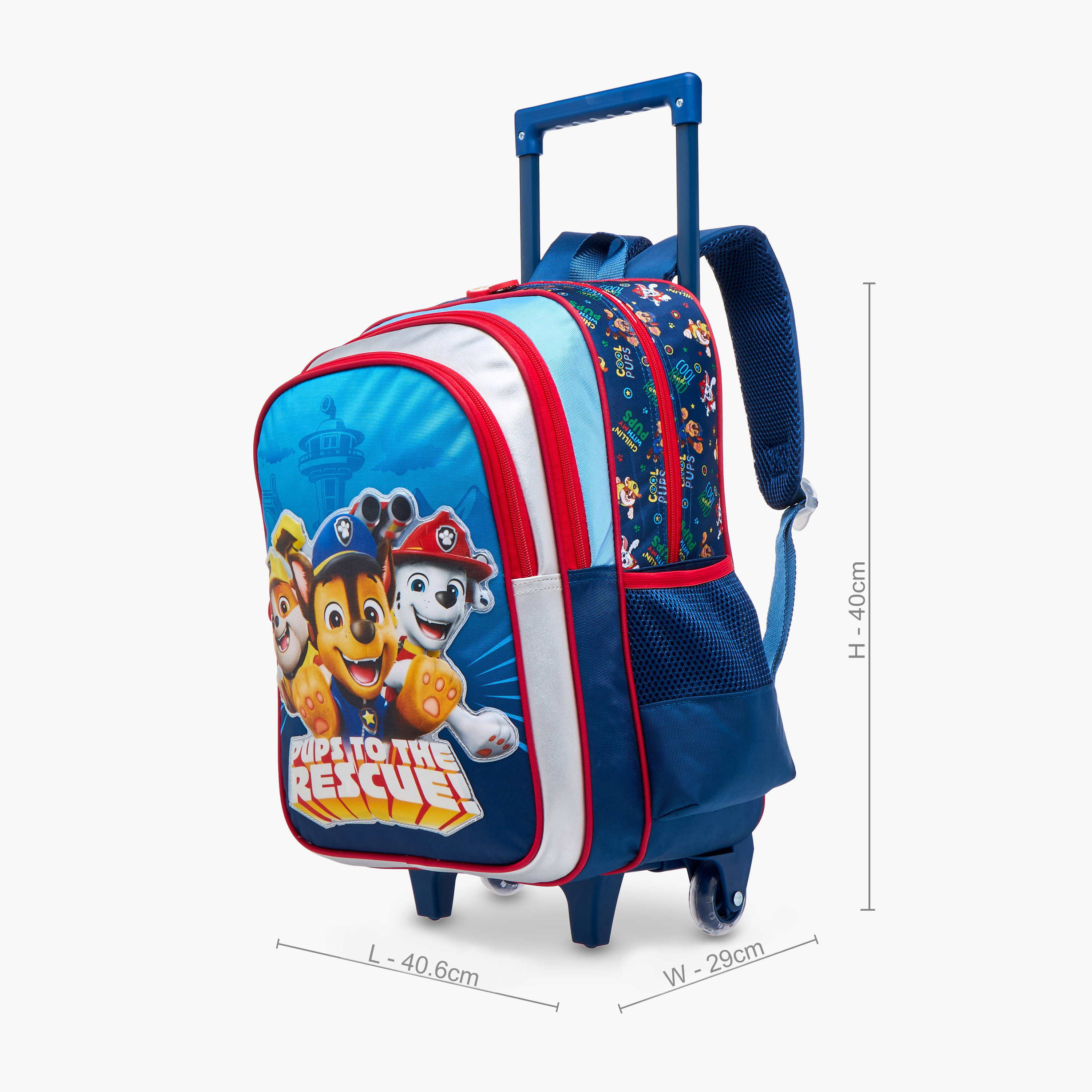 PAW Patrol Printed Trolley Bag for Boys 5-8 Years with Water Resistant Fabric -school-bagsandbackpacks-trolleybags-image-4