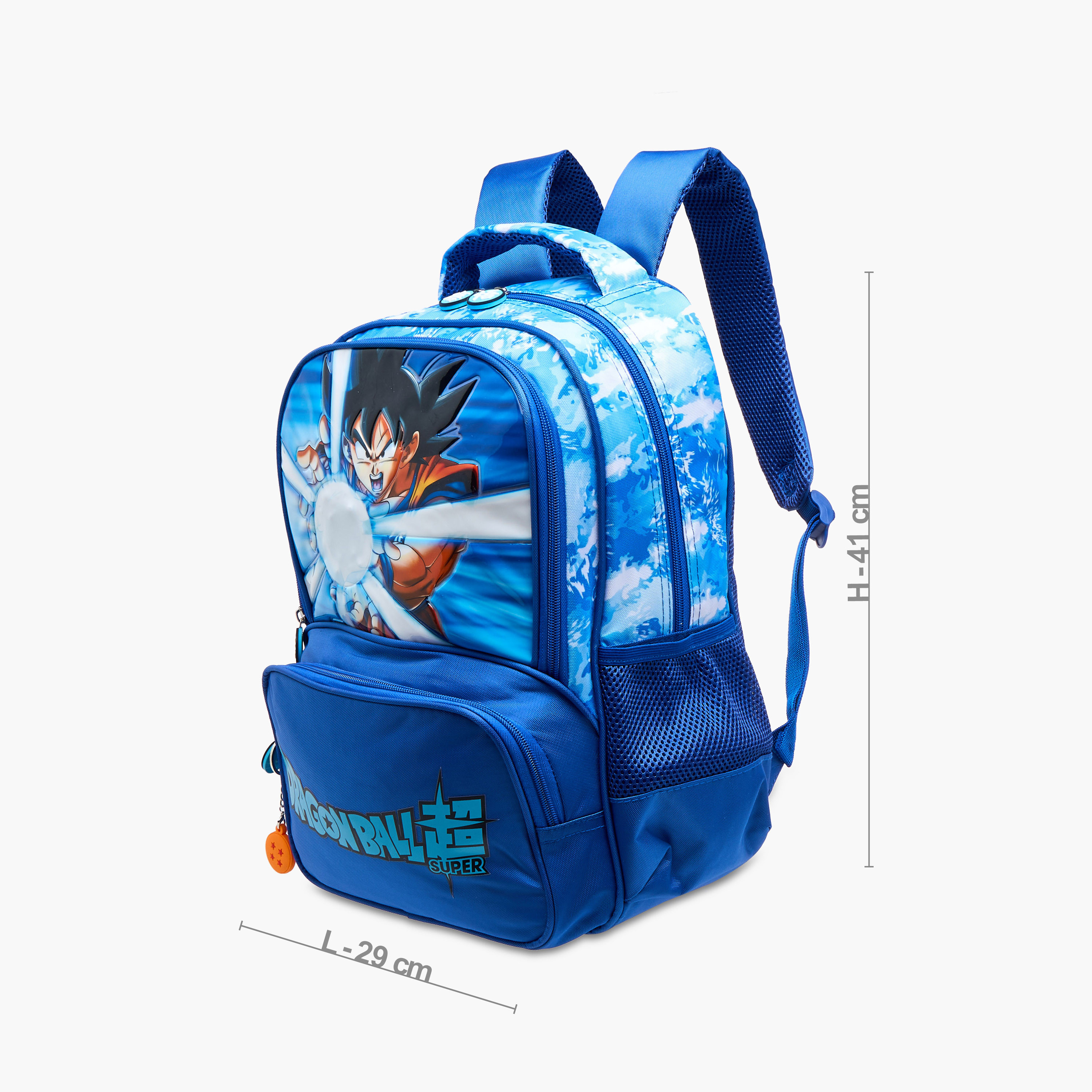 Spacetoon Dragon Ball Z Print Backpack with Adjustable Straps and Zip Closure - 16 inches-school-bagsandbackpacks-backpacks-image-2