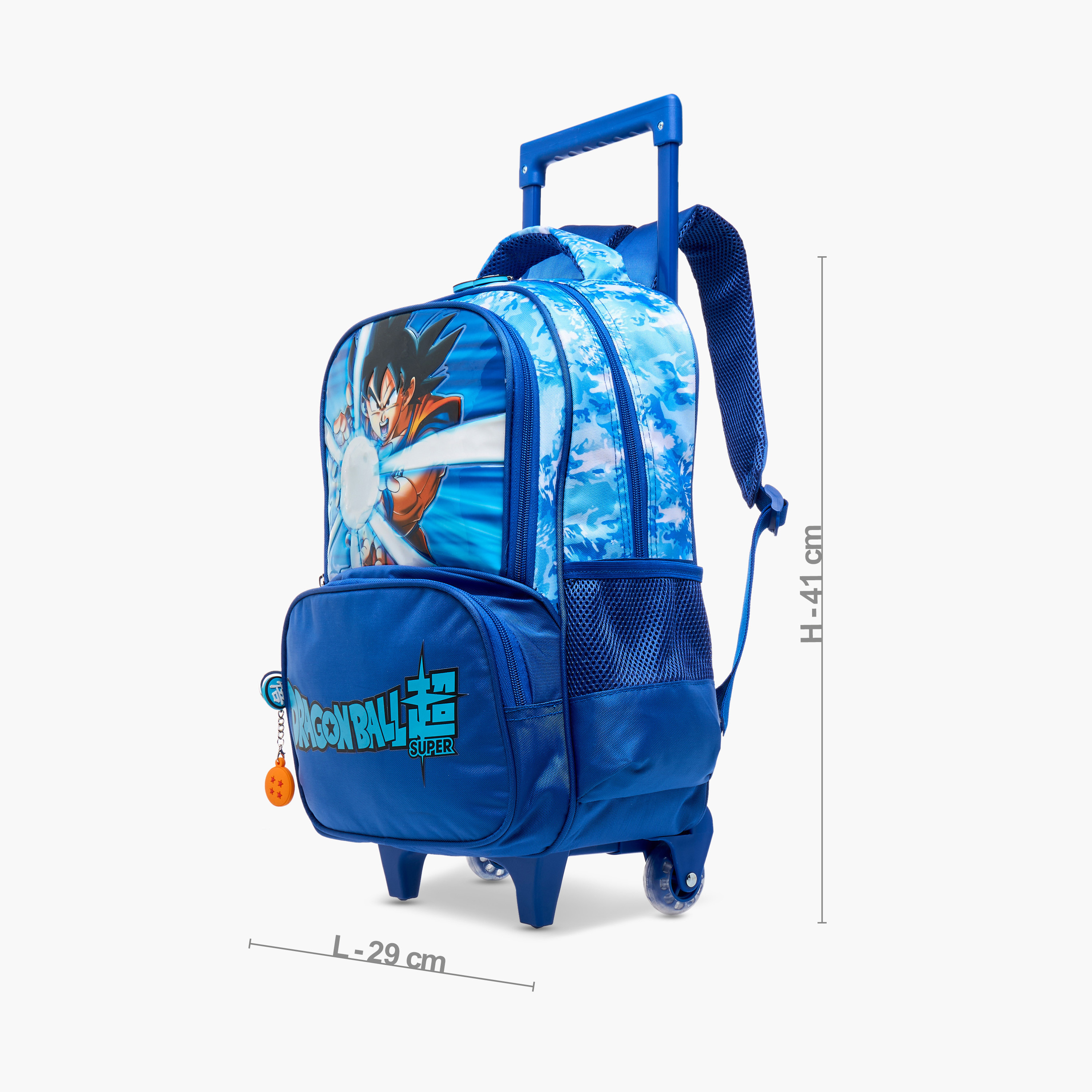 Spacetoon Dragon Ball Z Trolley Backpack with Retractable Handle - 16 inches-school-bagsandbackpacks-trolleybags-image-2