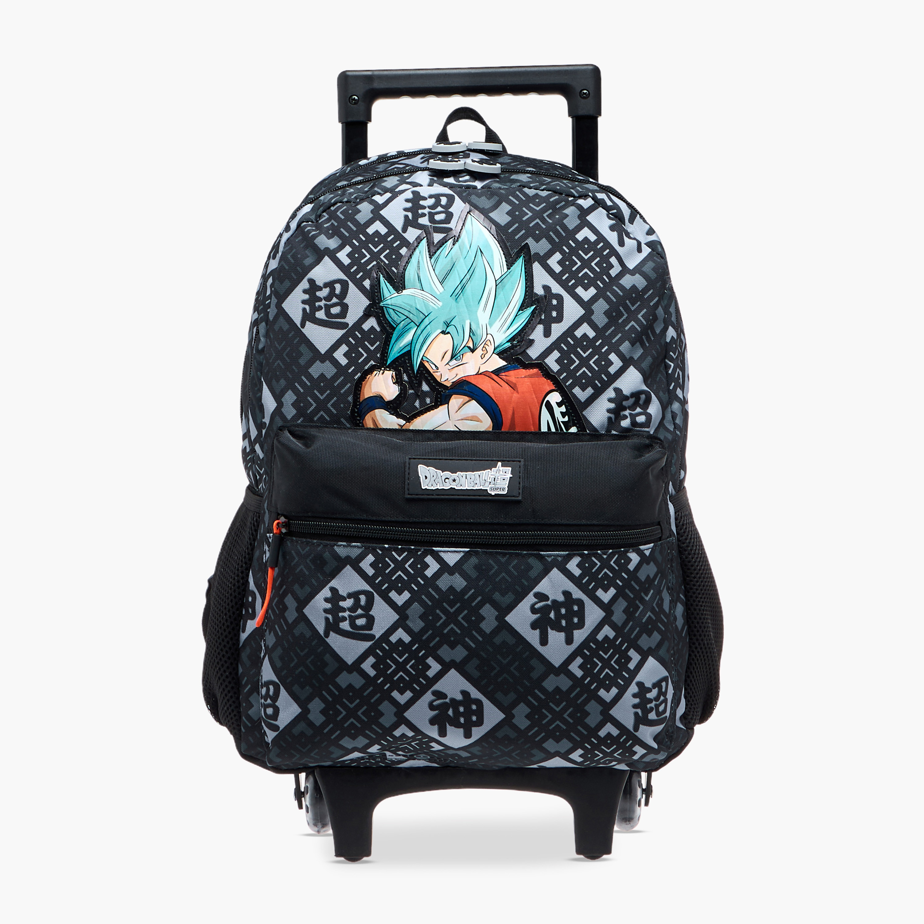 Spacetoon Dragon Ball Z Print Trolley Backpack with Retractable Handle - 16 inches-school-bagsandbackpacks-trolleybags-image-1