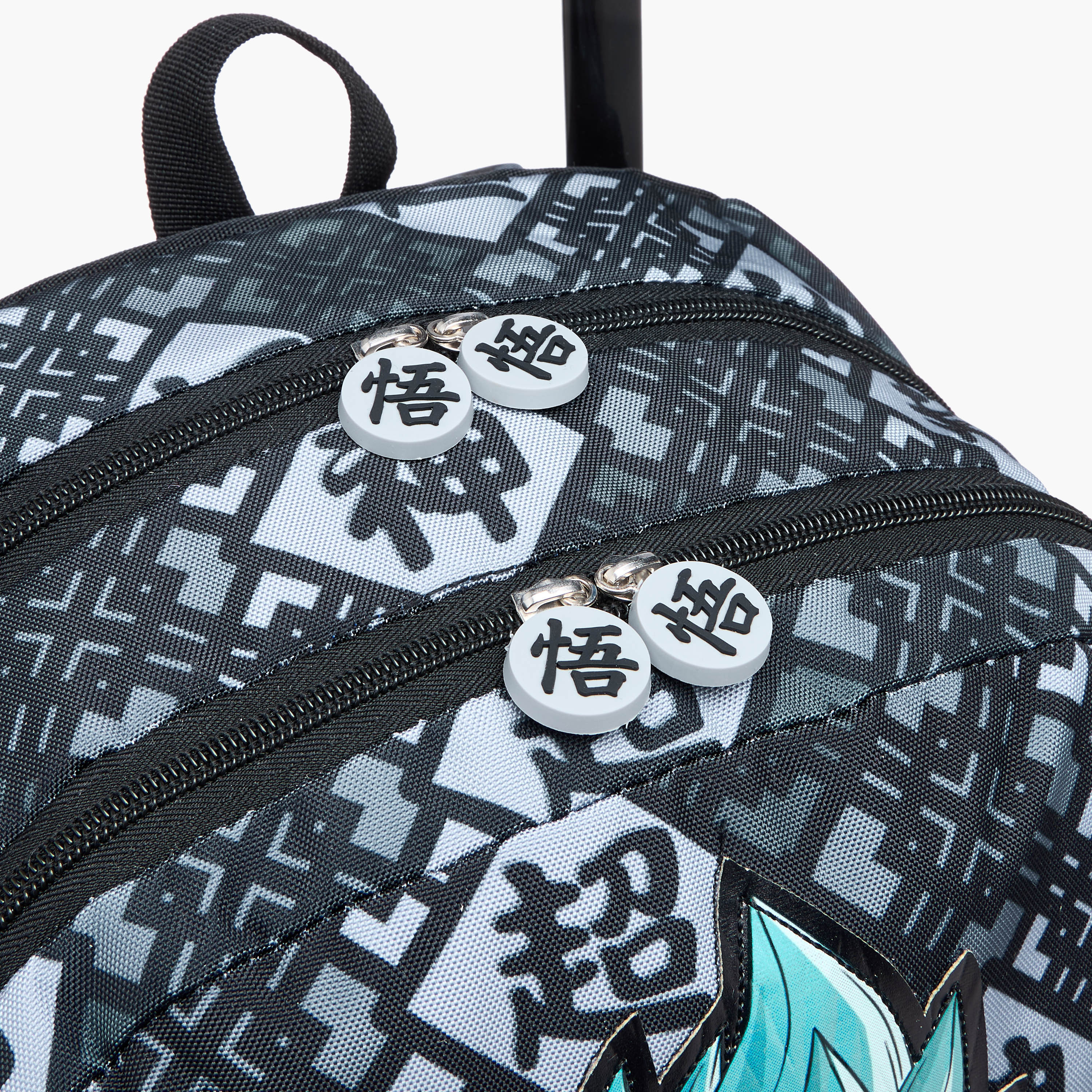 Spacetoon Dragon Ball Z Print Trolley Backpack with Retractable Handle - 16 inches-school-bagsandbackpacks-trolleybags-image-14
