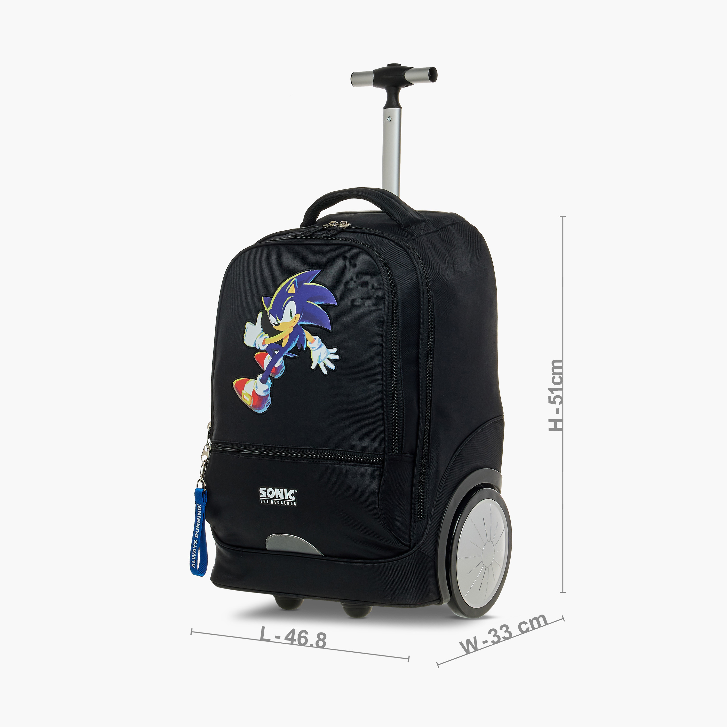 شنطة ترولي بمقبض قابل للسحب وطبعات سونيك ذا هيدجهوج - 18 بوصة-school-bagsandbackpacks-trolleybags-image-3