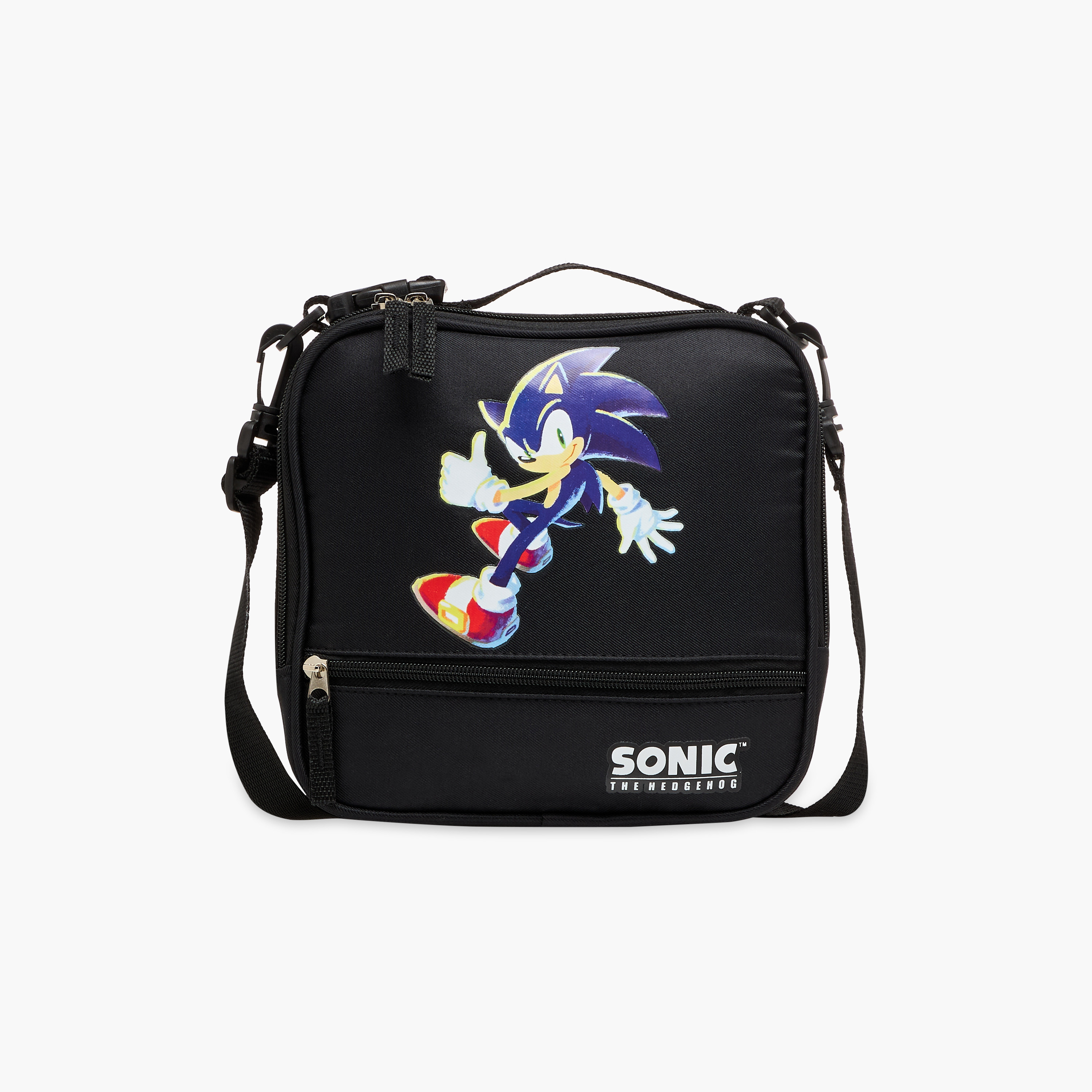 Sonic The Hedgehog Print Lunch Bag with Zip Closure-school-lunchessentials-lunchbags-image-1
