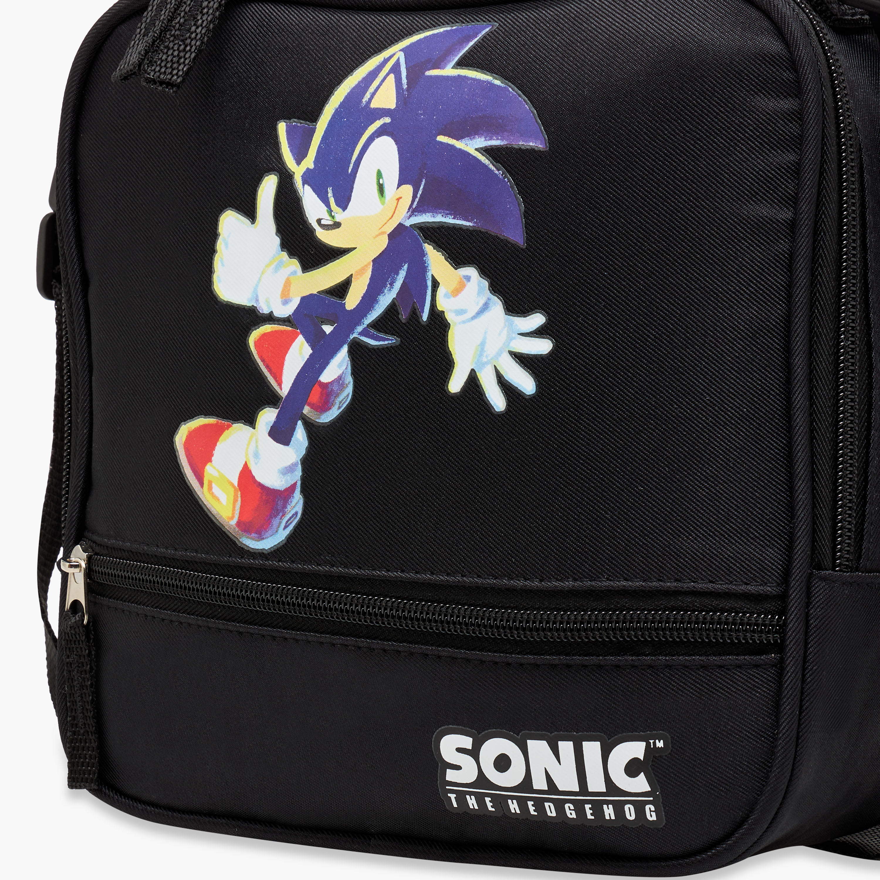 Sonic The Hedgehog Print Lunch Bag with Zip Closure-school-lunchessentials-lunchbags-image-3