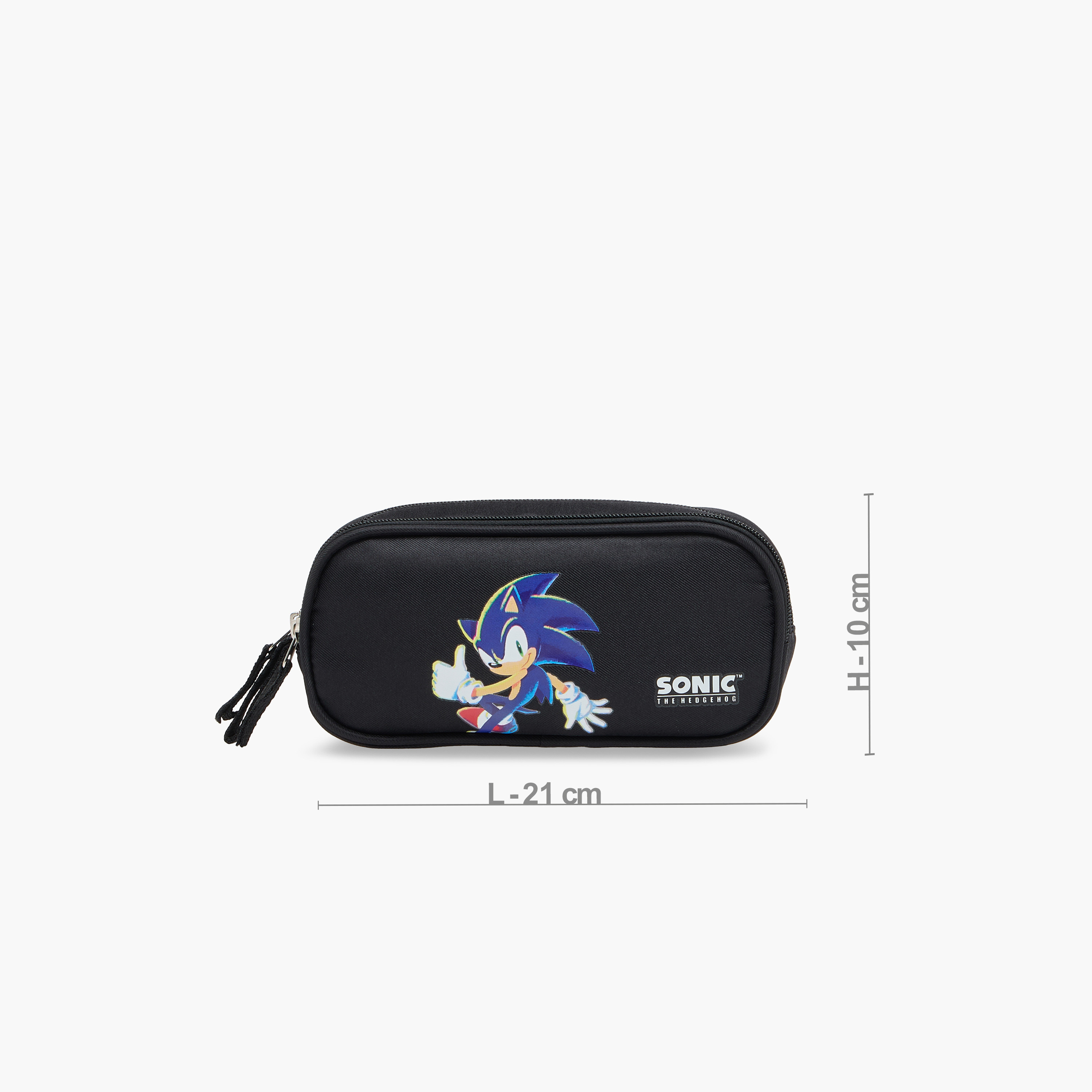 Sonic The Hedgehog Print Pencil Pouch with Zip Closure-school-stationery-pencilcases-image-2