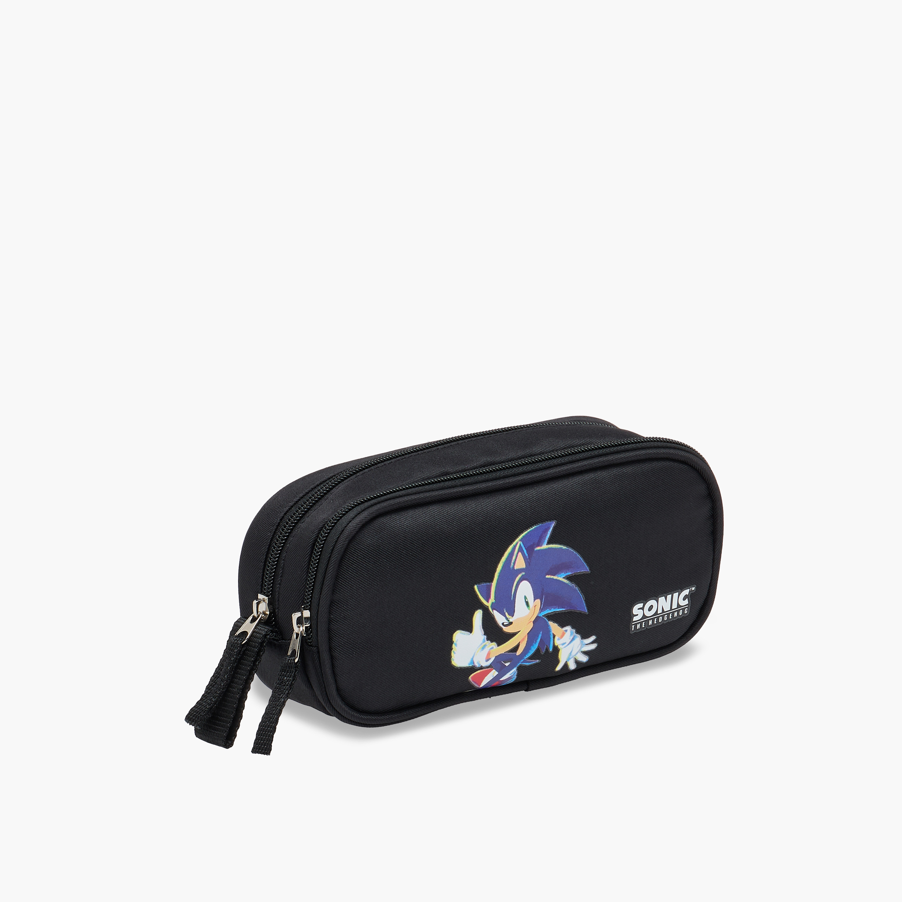 Sonic The Hedgehog Print Pencil Pouch with Zip Closure-school-stationery-pencilcases-image-3