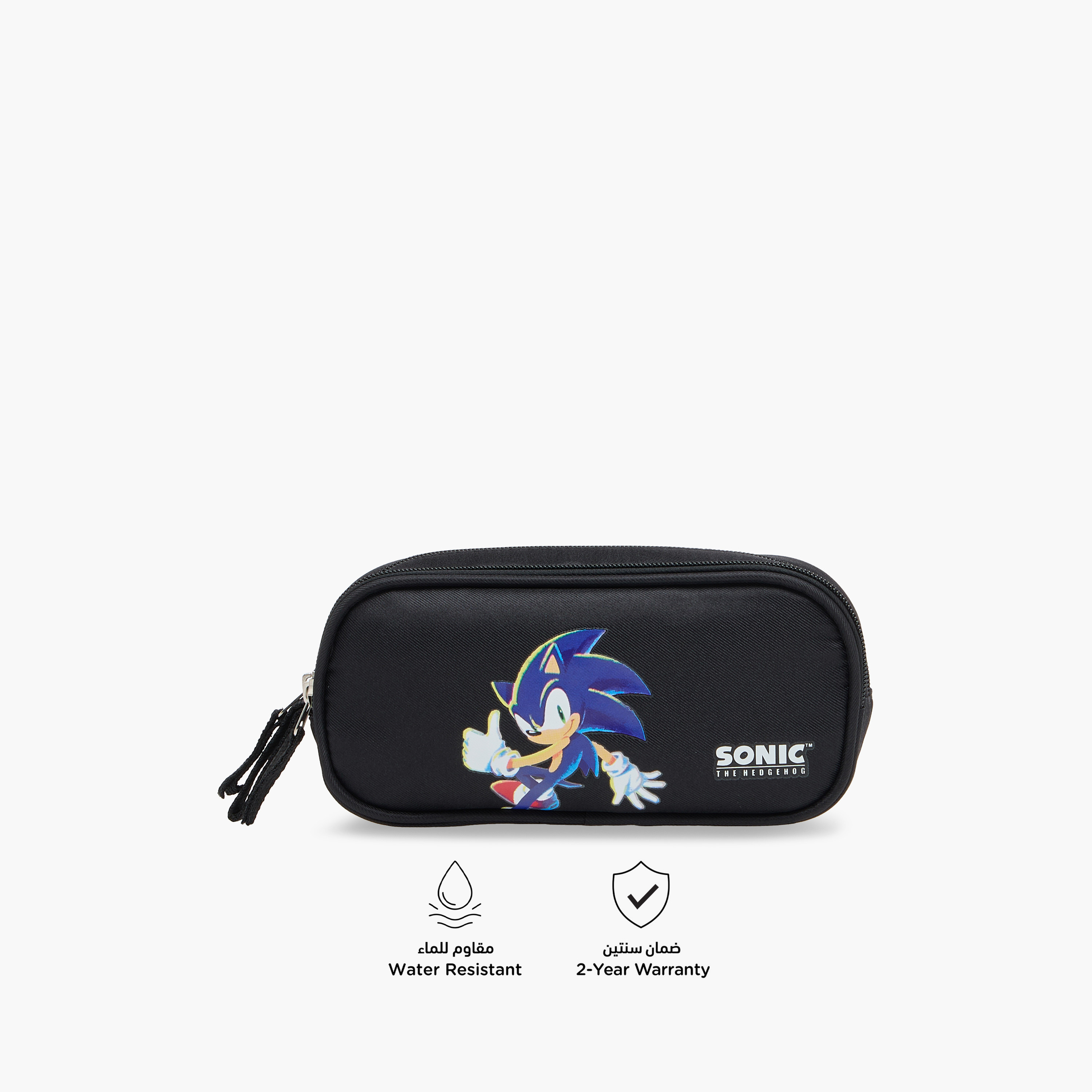 Sonic The Hedgehog Print Pencil Pouch with Zip Closure-school-stationery-pencilcases-image-4