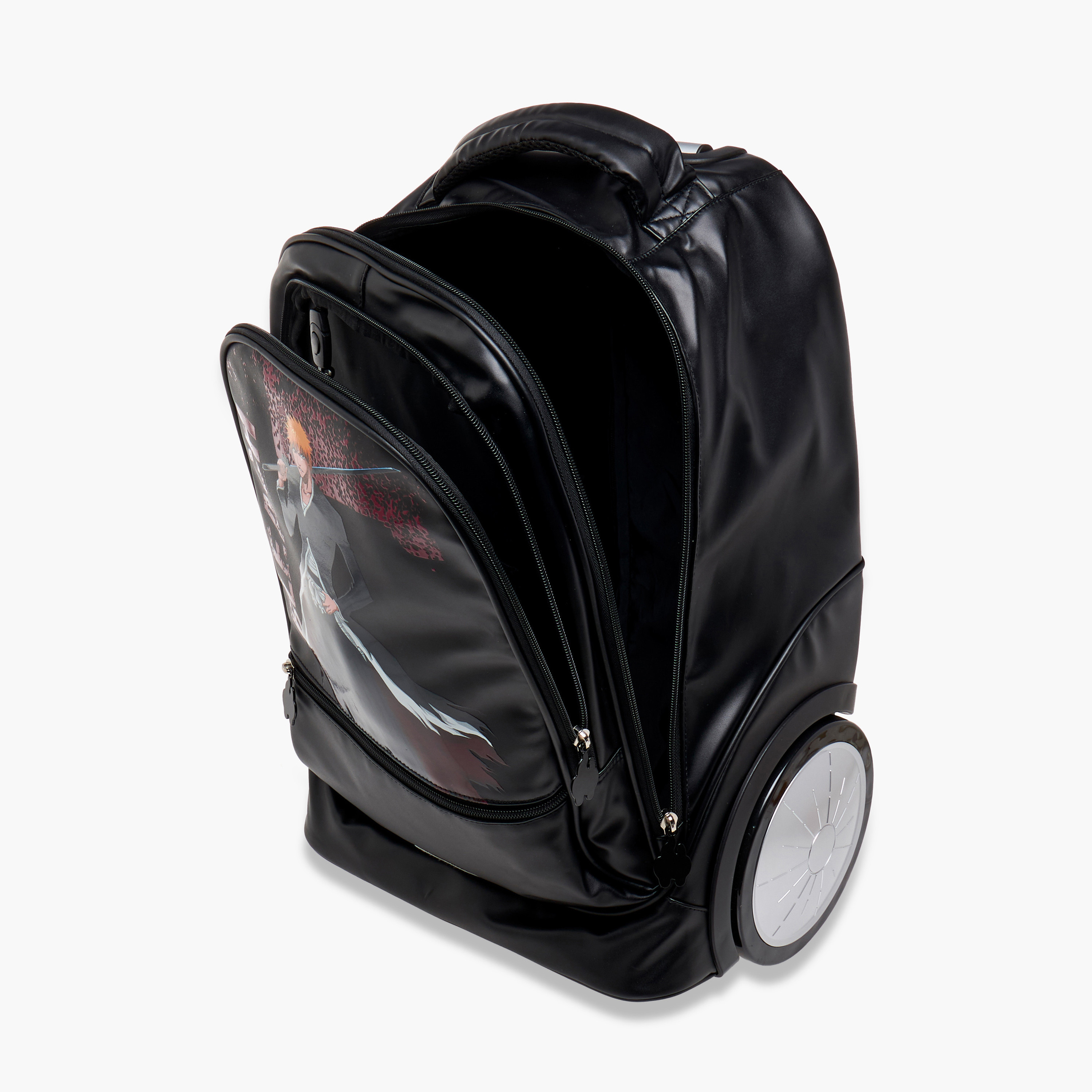 TV Tokyo Anime Print Trolley Bag with Retractable Handle - 18 inches-school-bagsandbackpacks-trolleybags-image-14