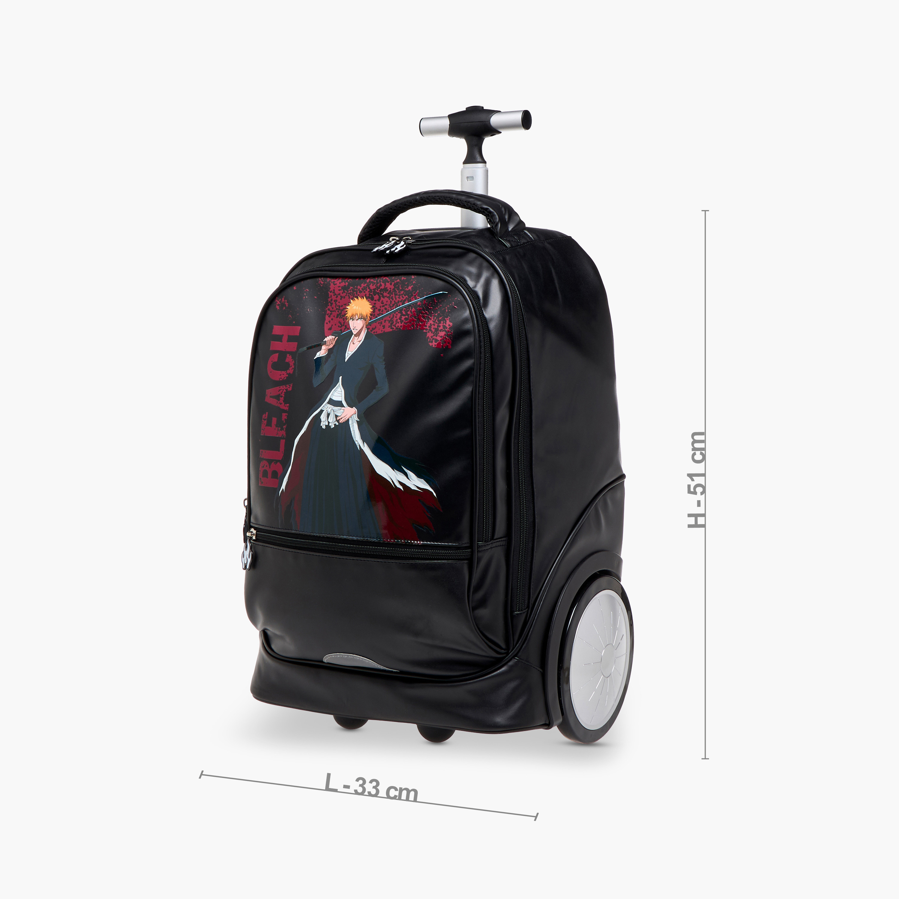 TV Tokyo Anime Print Trolley Bag with Retractable Handle - 18 inches-school-bagsandbackpacks-trolleybags-image-3