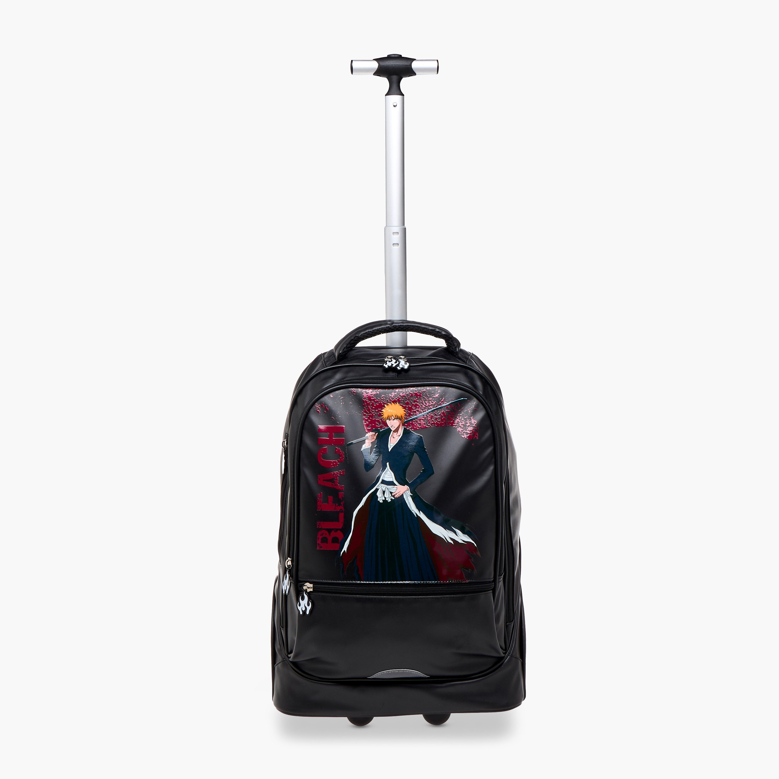 TV Tokyo Anime Print Trolley Bag with Retractable Handle - 18 inches-school-bagsandbackpacks-trolleybags-image-8