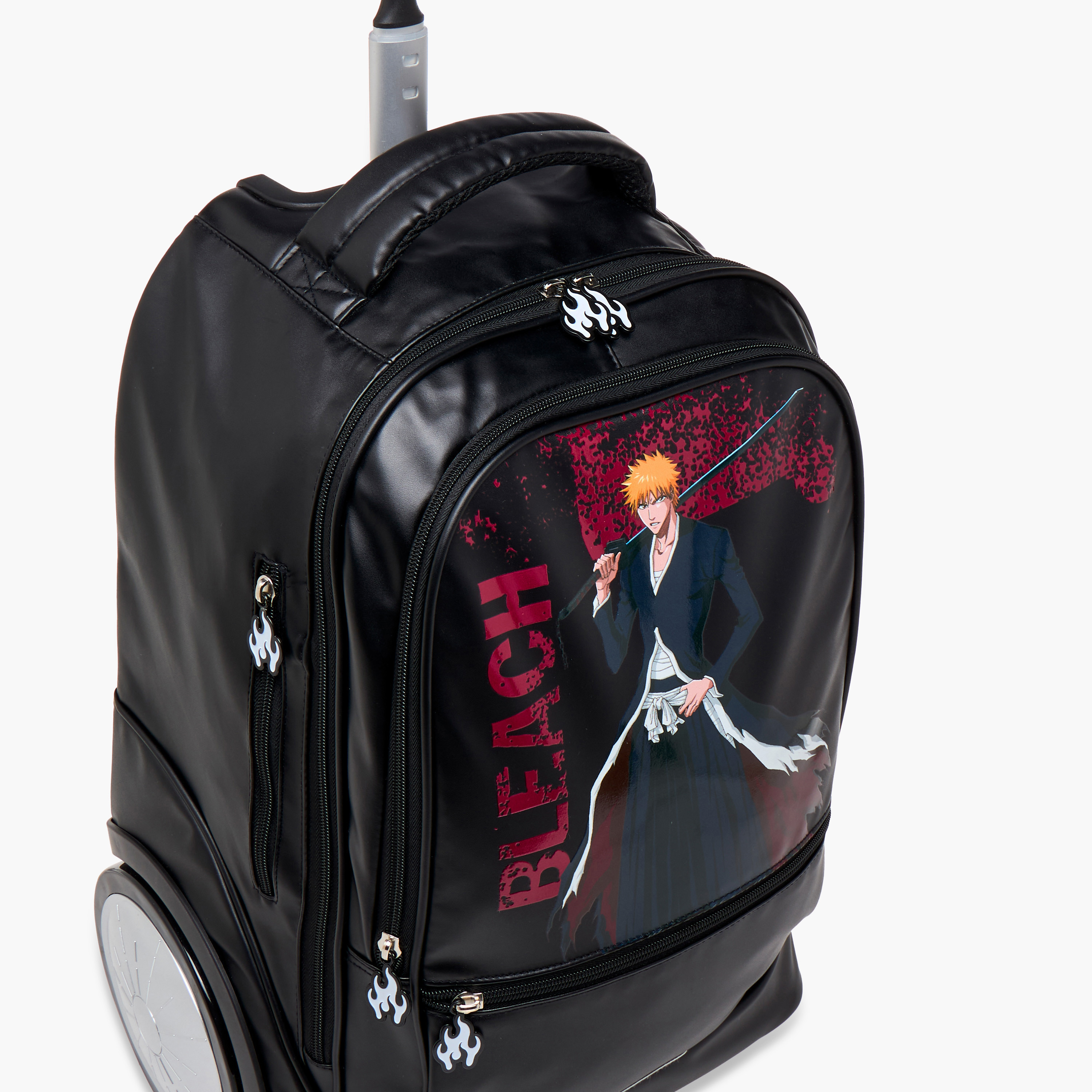 TV Tokyo Anime Print Trolley Bag with Retractable Handle - 18 inches-school-bagsandbackpacks-trolleybags-image-9