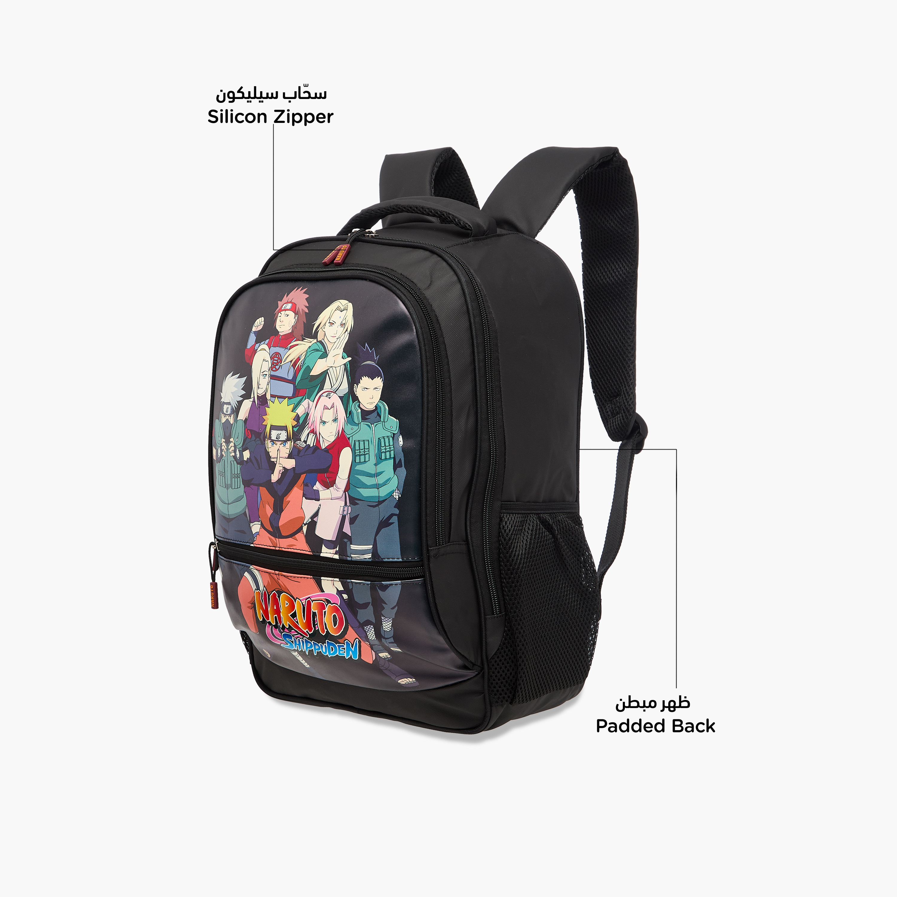 شنطة ظهر بطبعات ناروتو من تي في طوكيو بحمالات قابلة للتعديل وسحّاب إغلاق - 18 بوصة-school-bagsandbackpacks-backpacks-image-6