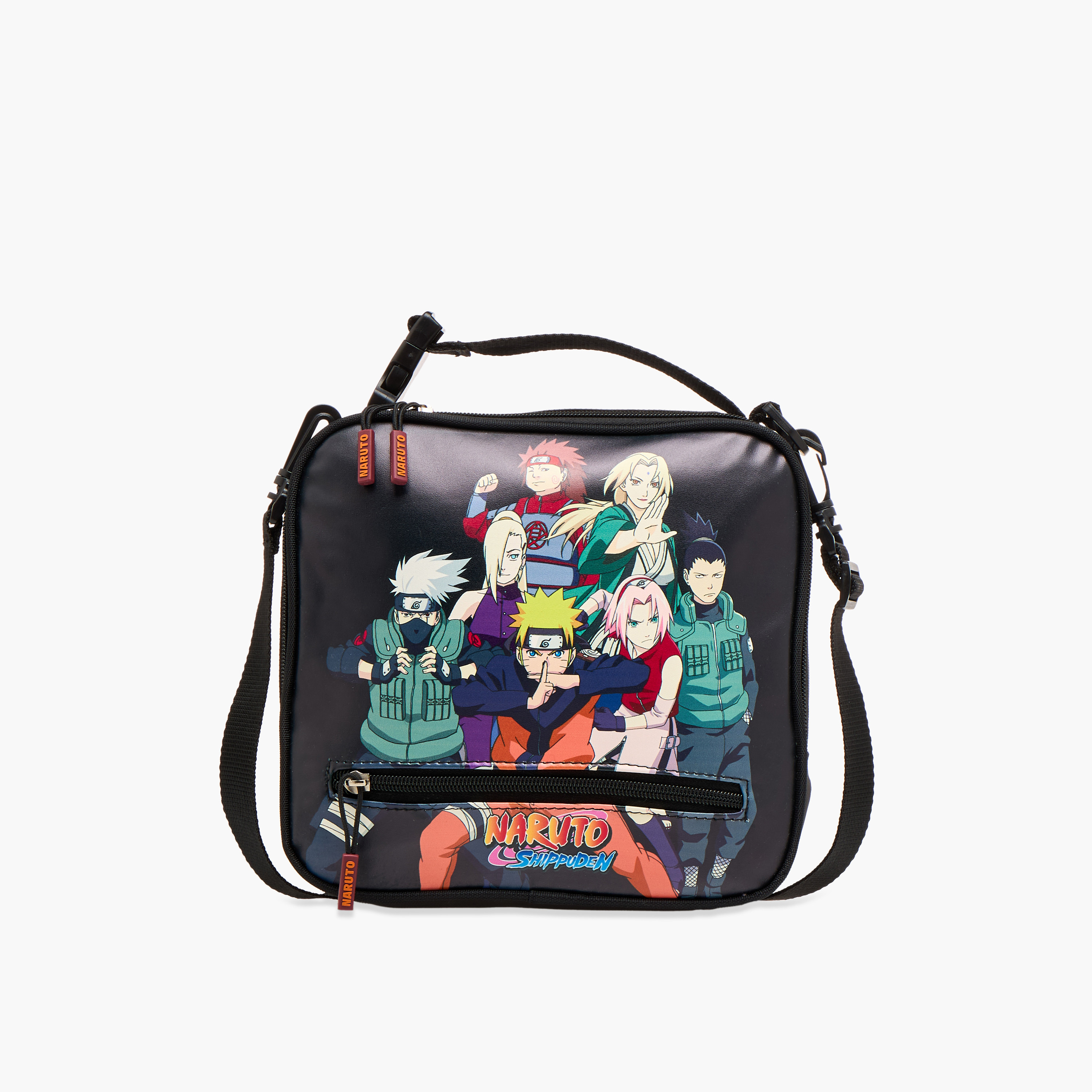 TV Tokyo Naruto Print Lunch Bag with Zip Closure-school-lunchessentials-lunchbags-image-1