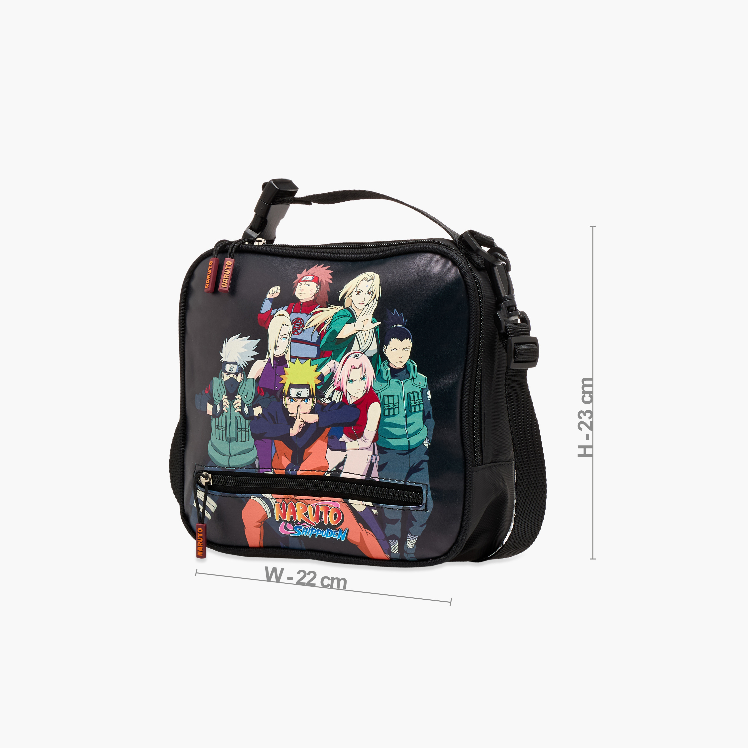 TV Tokyo Naruto Print Lunch Bag with Zip Closure-school-lunchessentials-lunchbags-image-2