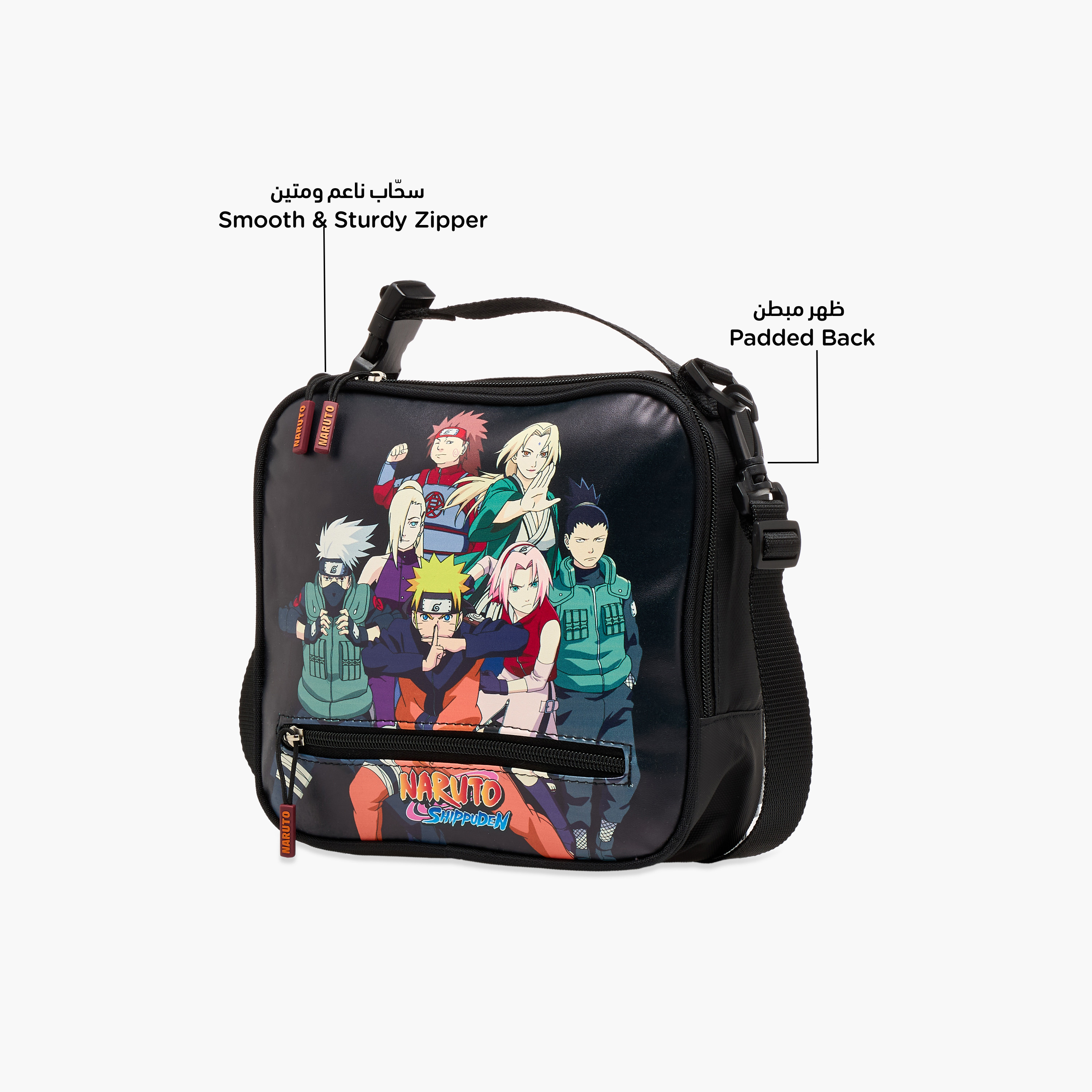 TV Tokyo Naruto Print Lunch Bag with Zip Closure-school-lunchessentials-lunchbags-image-6