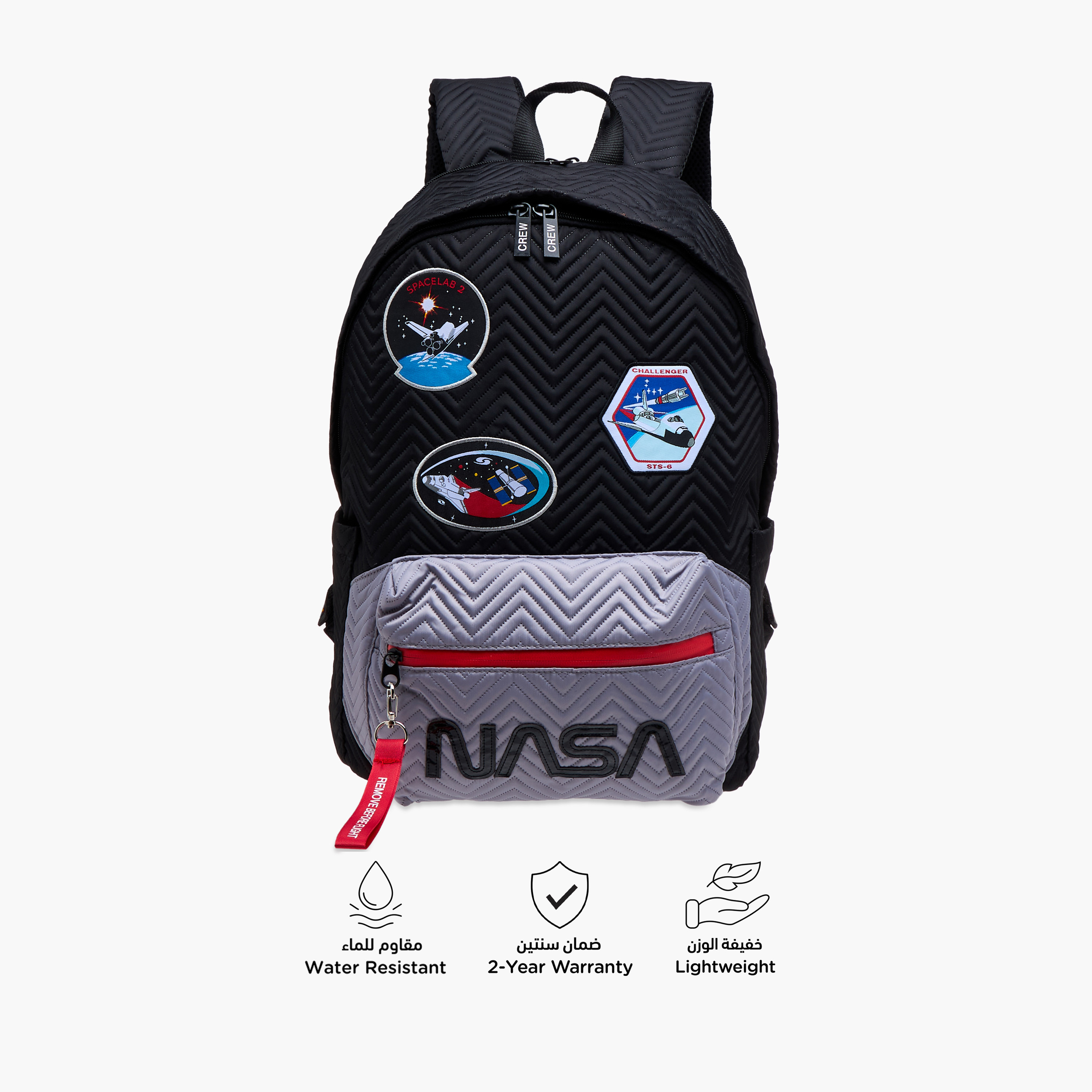 NASA Textured Backpack with Adjustable Straps and Zip Closure - 18 inches-school-bagsandbackpacks-backpacks-image-6