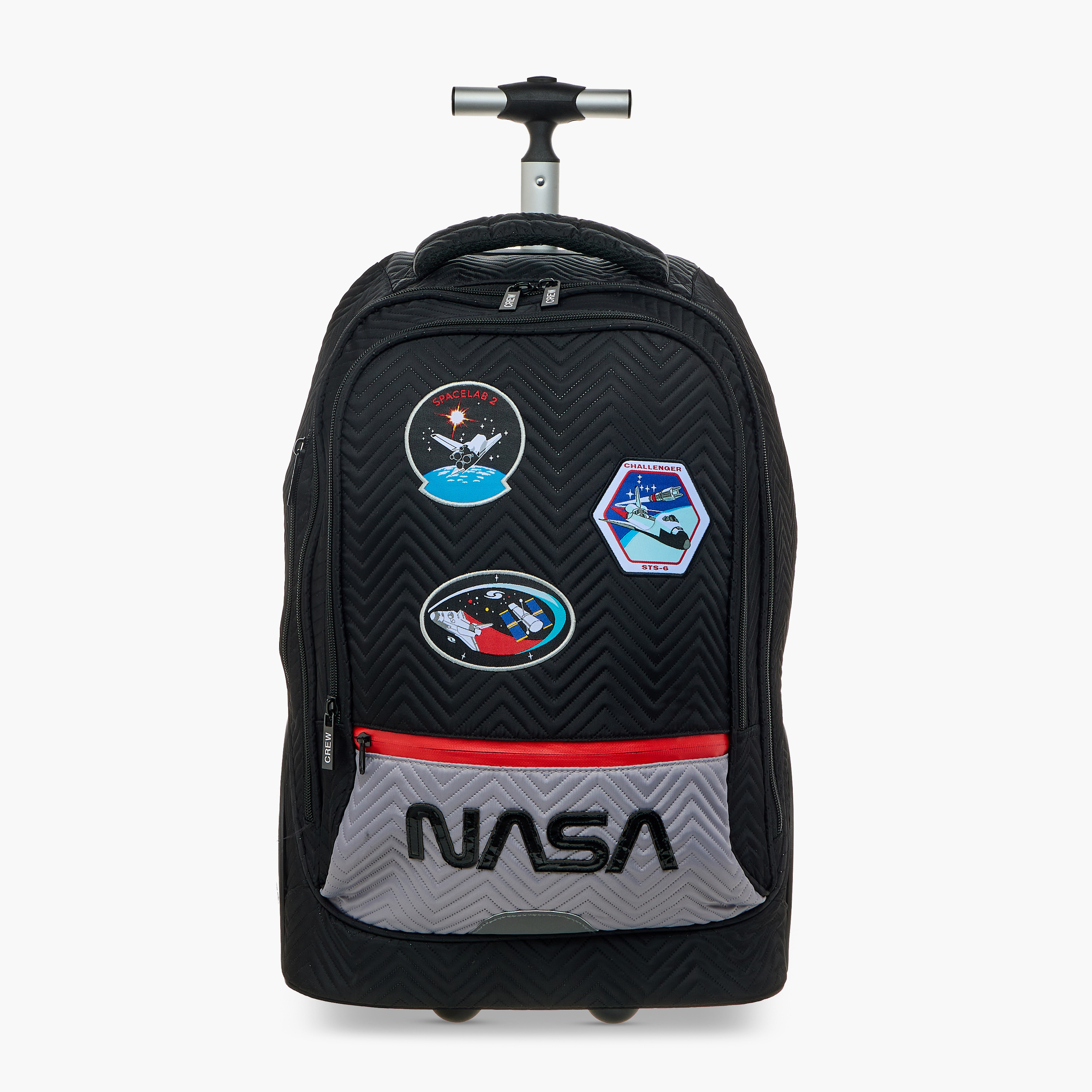 NASA Printed Trolley Backpack with Retractable Handle - 18 inches-school-bagsandbackpacks-trolleybags-image-2