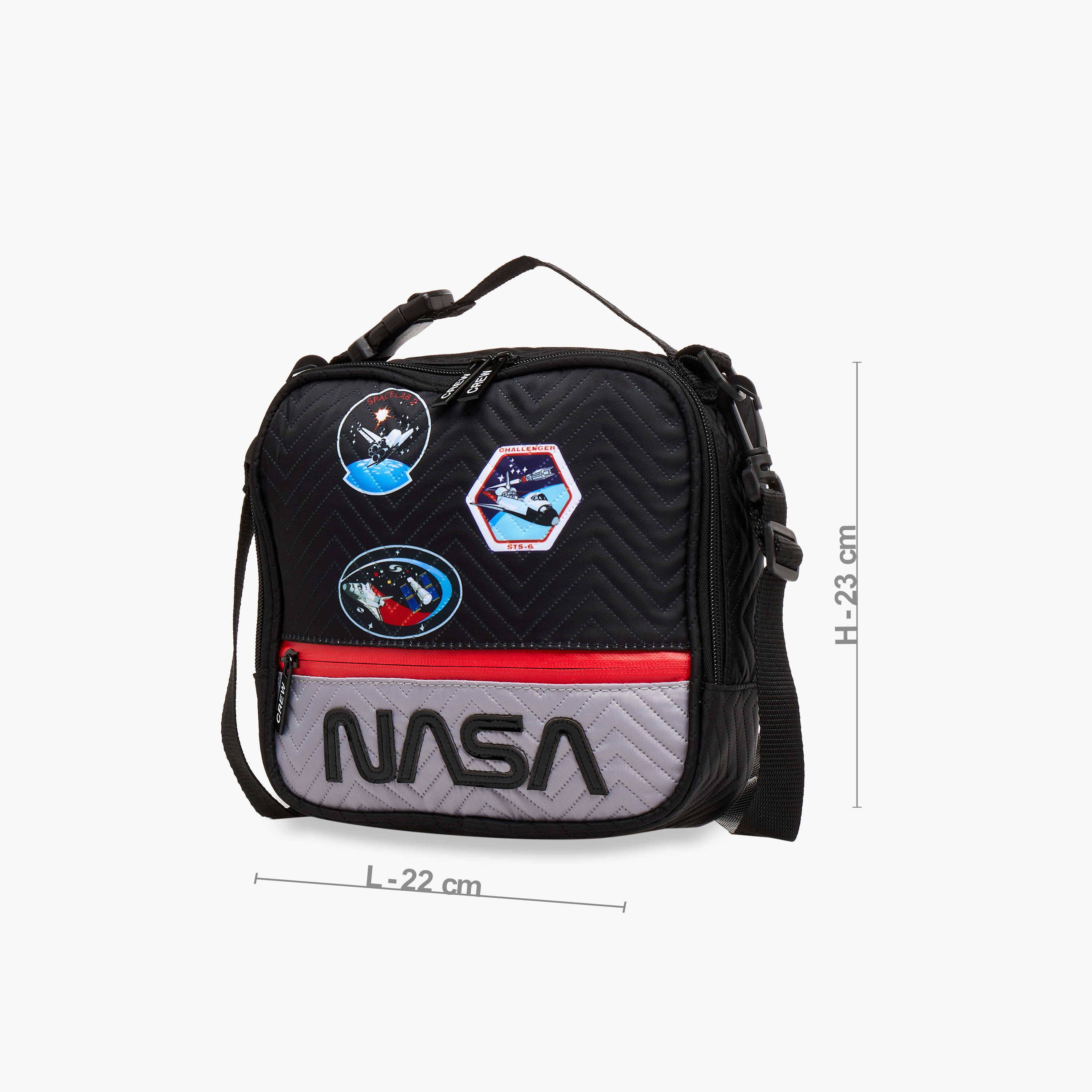 NASA Printed Lunch Bag with Zip Closure-school-lunchessentials-lunchbags-image-2
