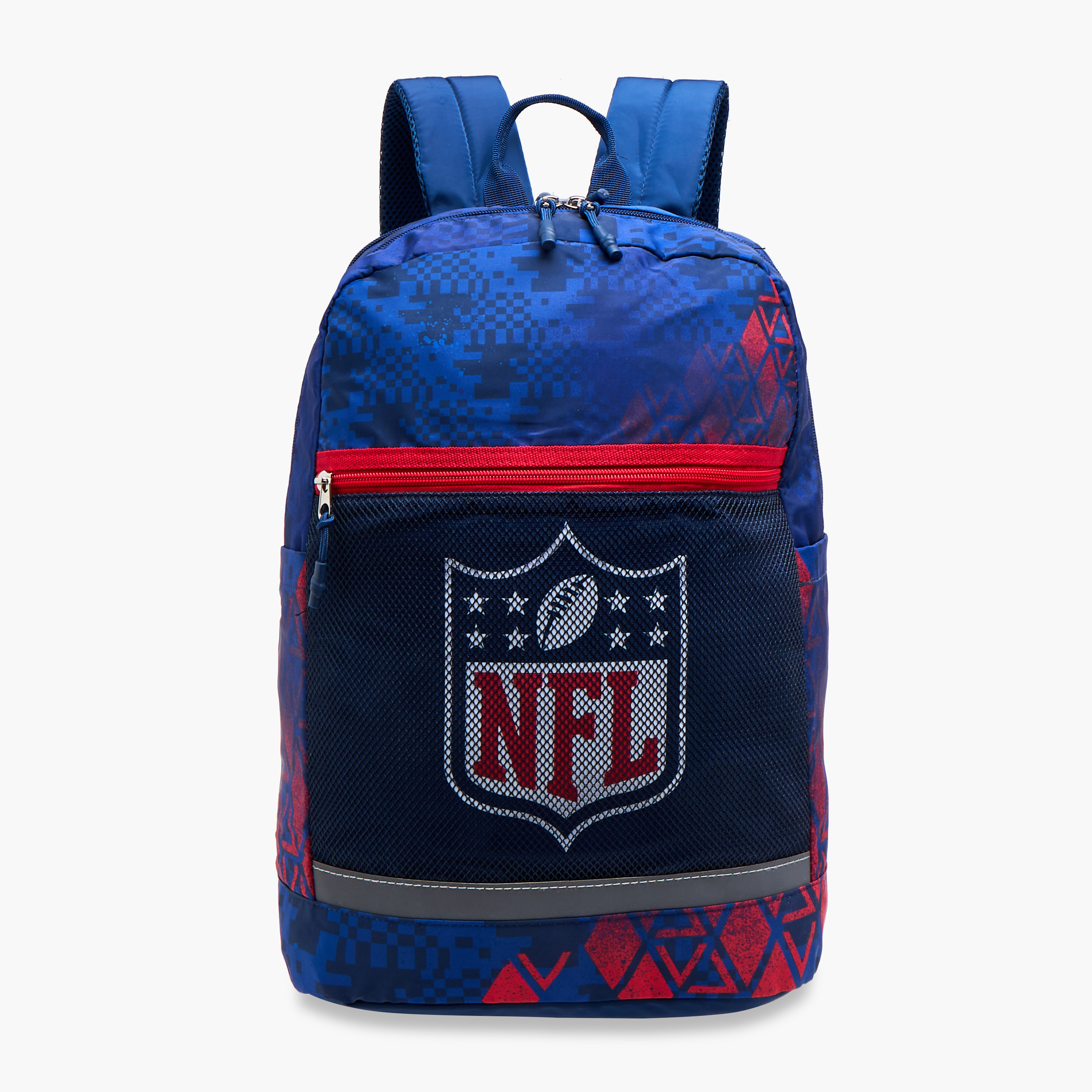 IMG NFL Print Backpack with Adjustable Straps and Zip Closure - 18 inches-school-bagsandbackpacks-backpacks-image-1