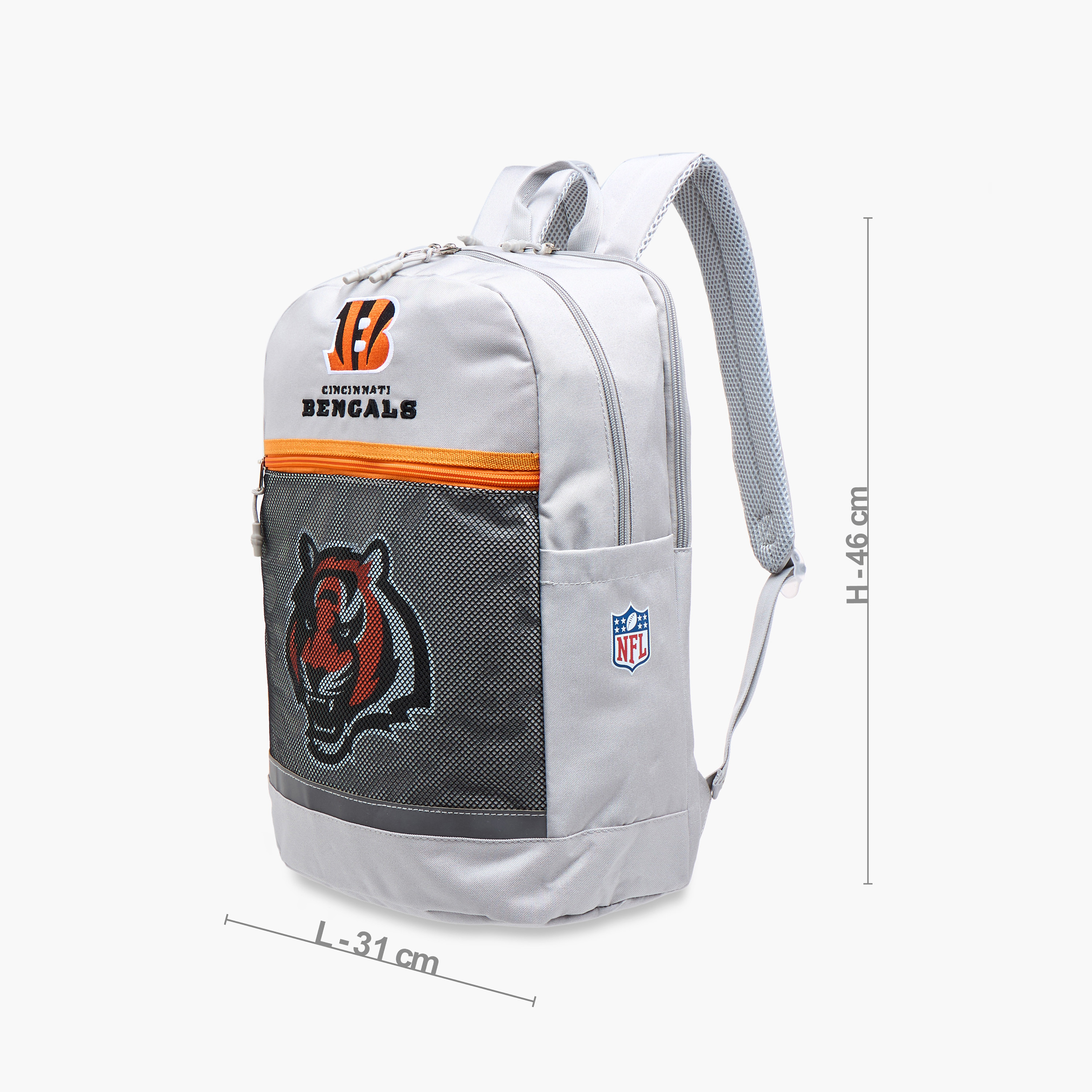 IMG Cincinnati Bengals Embroidered Backpack with Adjustable Straps - 18 inches-school-bagsandbackpacks-backpacks-image-2