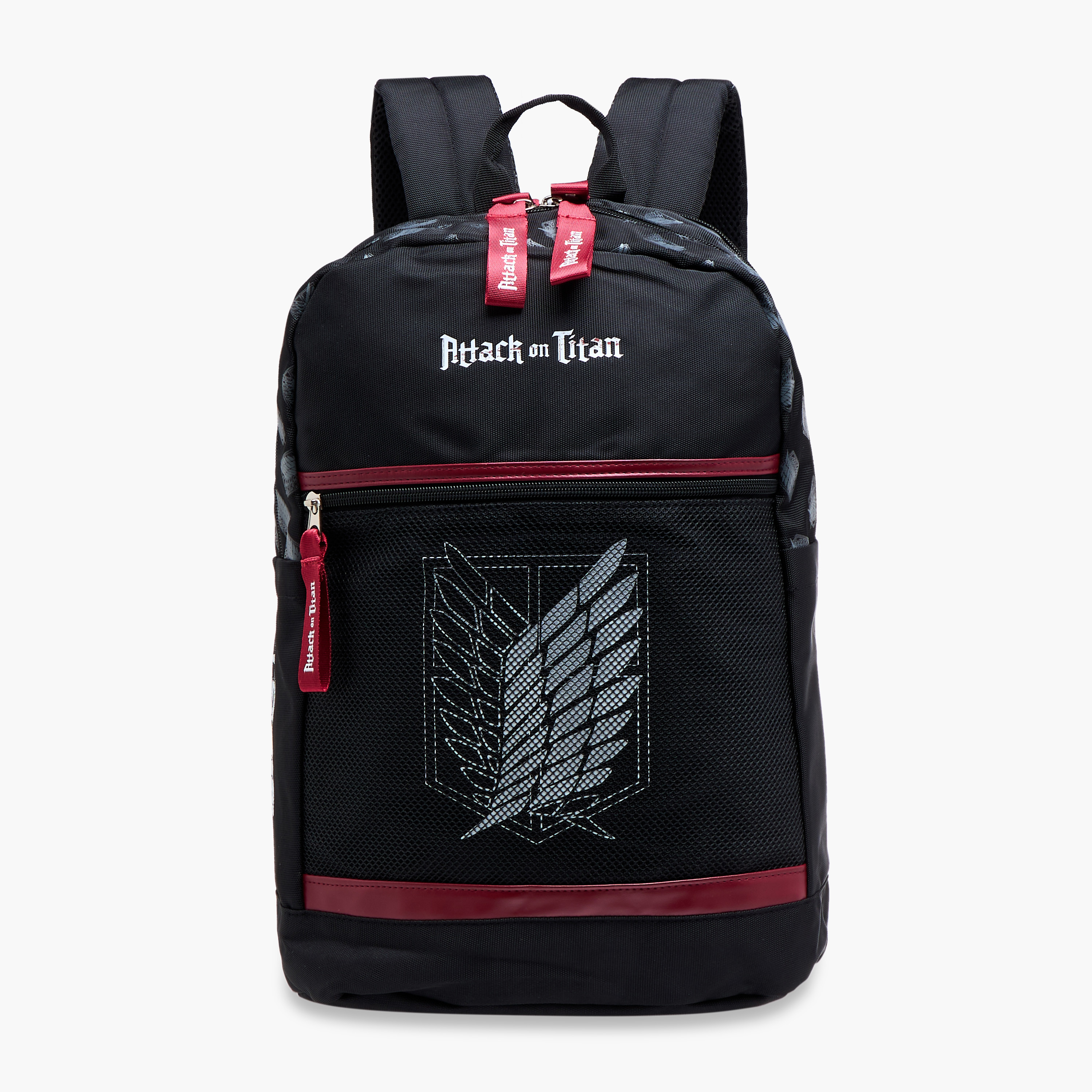 Kodansha Attack on Titans Print Backpack with Adjustable Straps and Zip Closure - 18 inches-school-bagsandbackpacks-backpacks-image-1