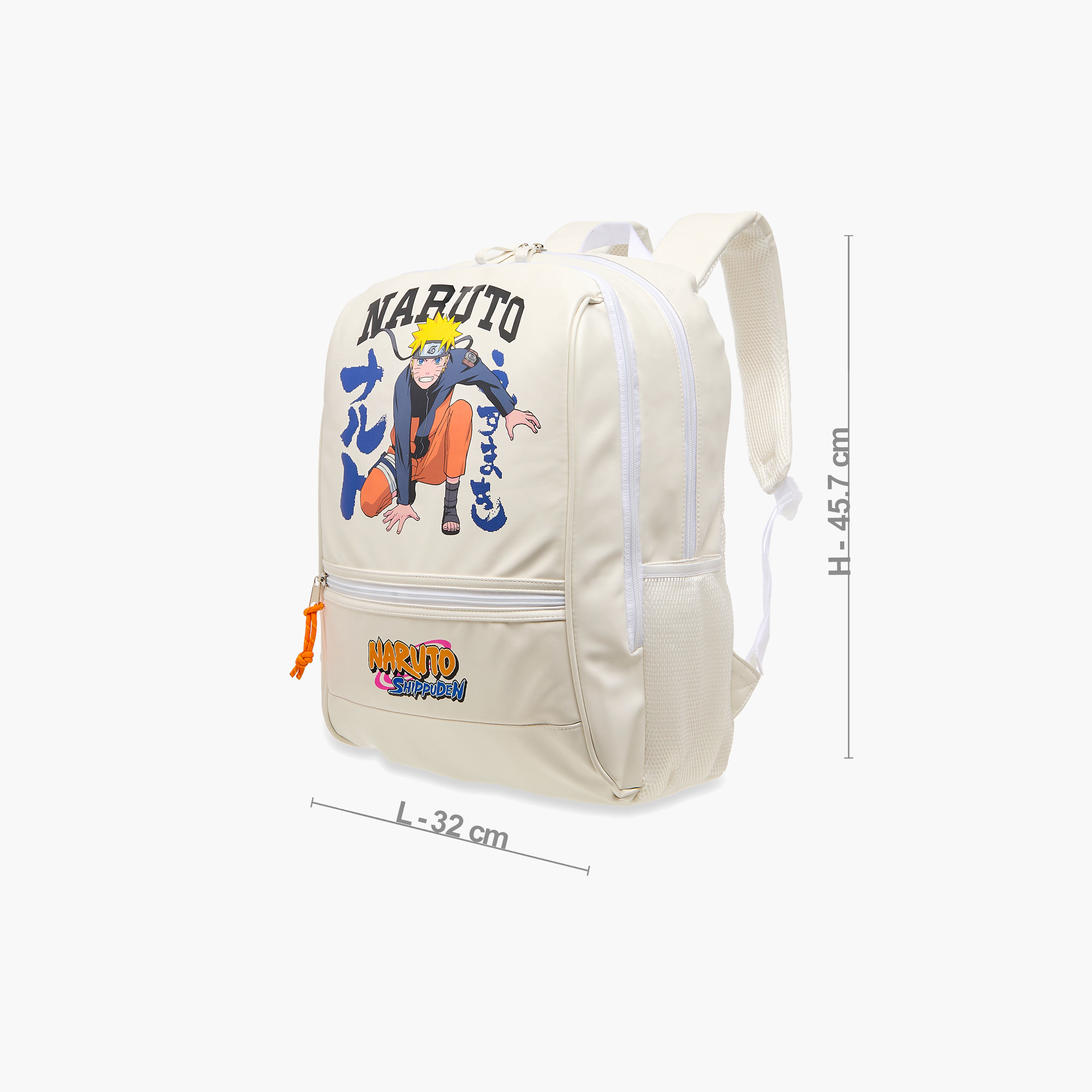 TV Tokyo Naruto Print Backpack with Adjustable Straps and Zip Closure - 18 inches-school-bagsandbackpacks-backpacks-image-2