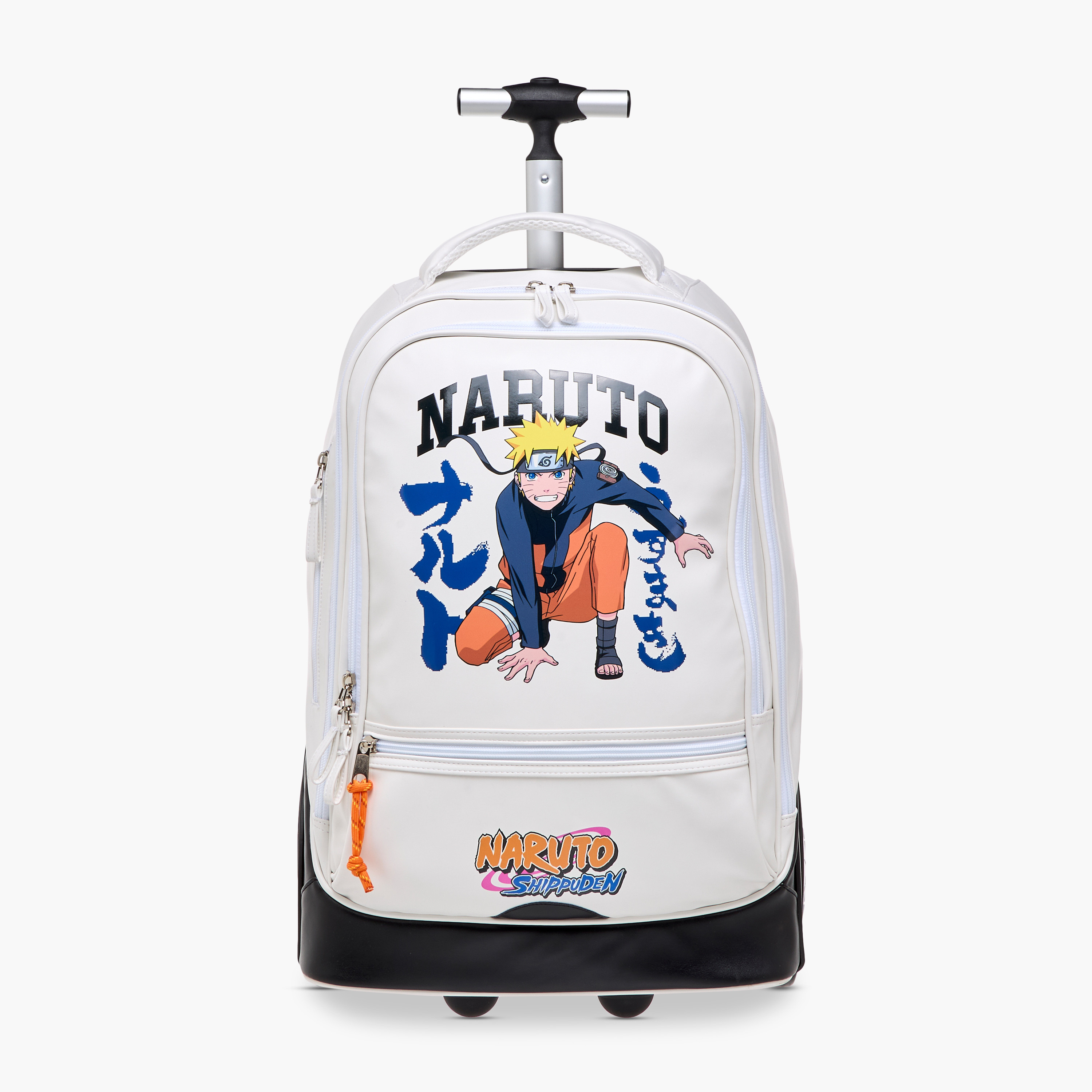 TV Tokyo Naruto Print Trolley Backpack with Retractable Handle-school-bagsandbackpacks-trolleybags-image-2