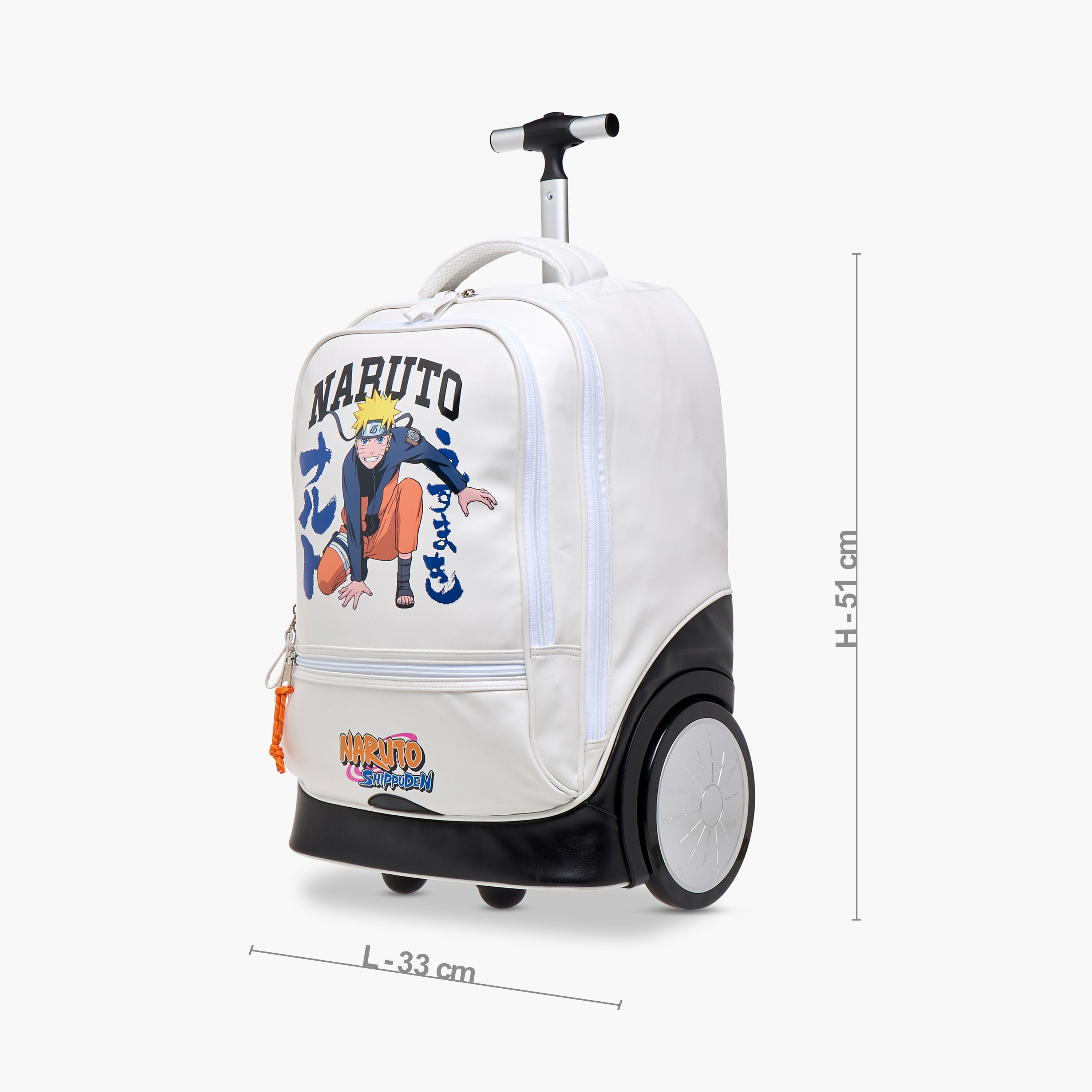 TV Tokyo Naruto Print Trolley Backpack with Retractable Handle-school-bagsandbackpacks-trolleybags-image-3