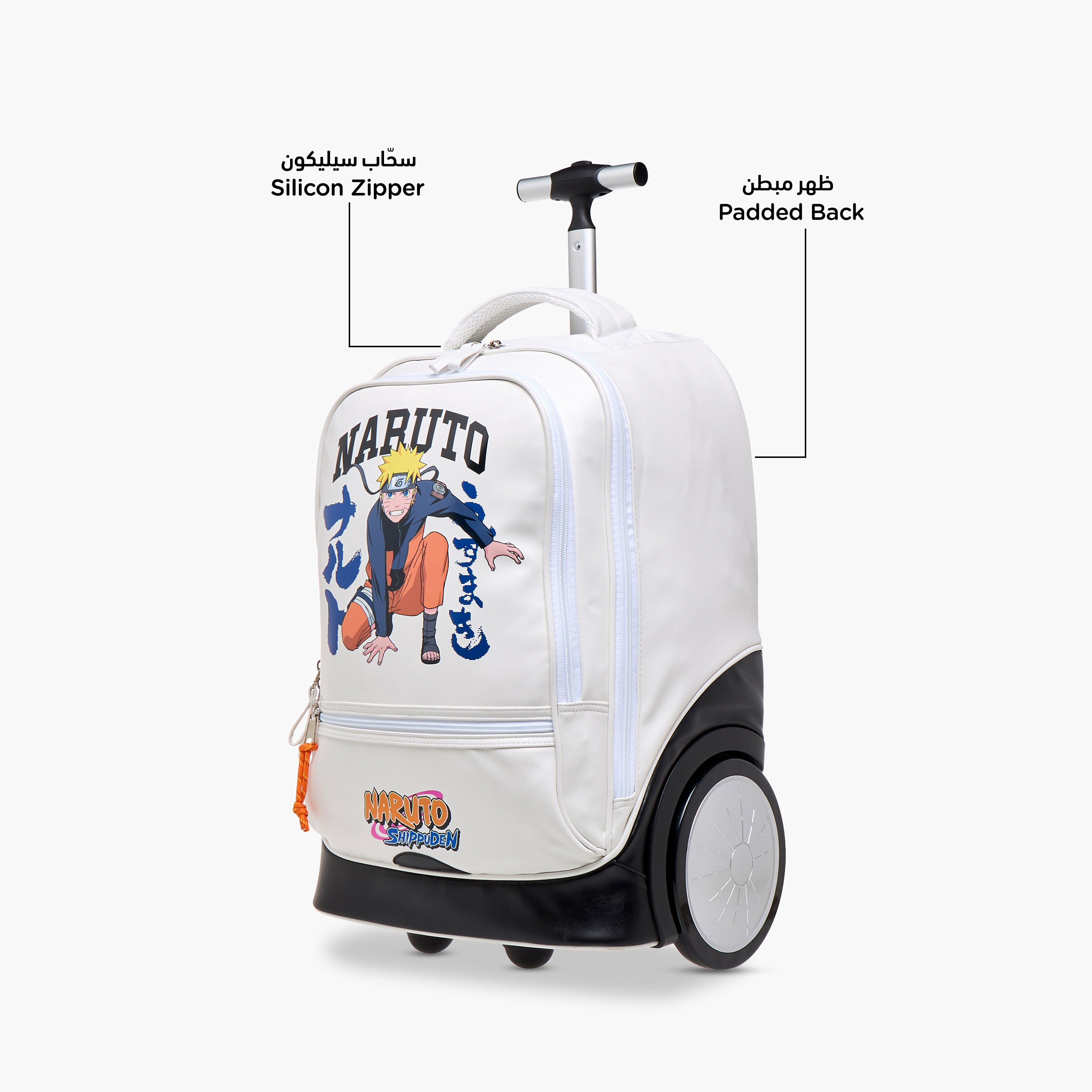 TV Tokyo Naruto Print Trolley Backpack with Retractable Handle-school-bagsandbackpacks-trolleybags-image-7