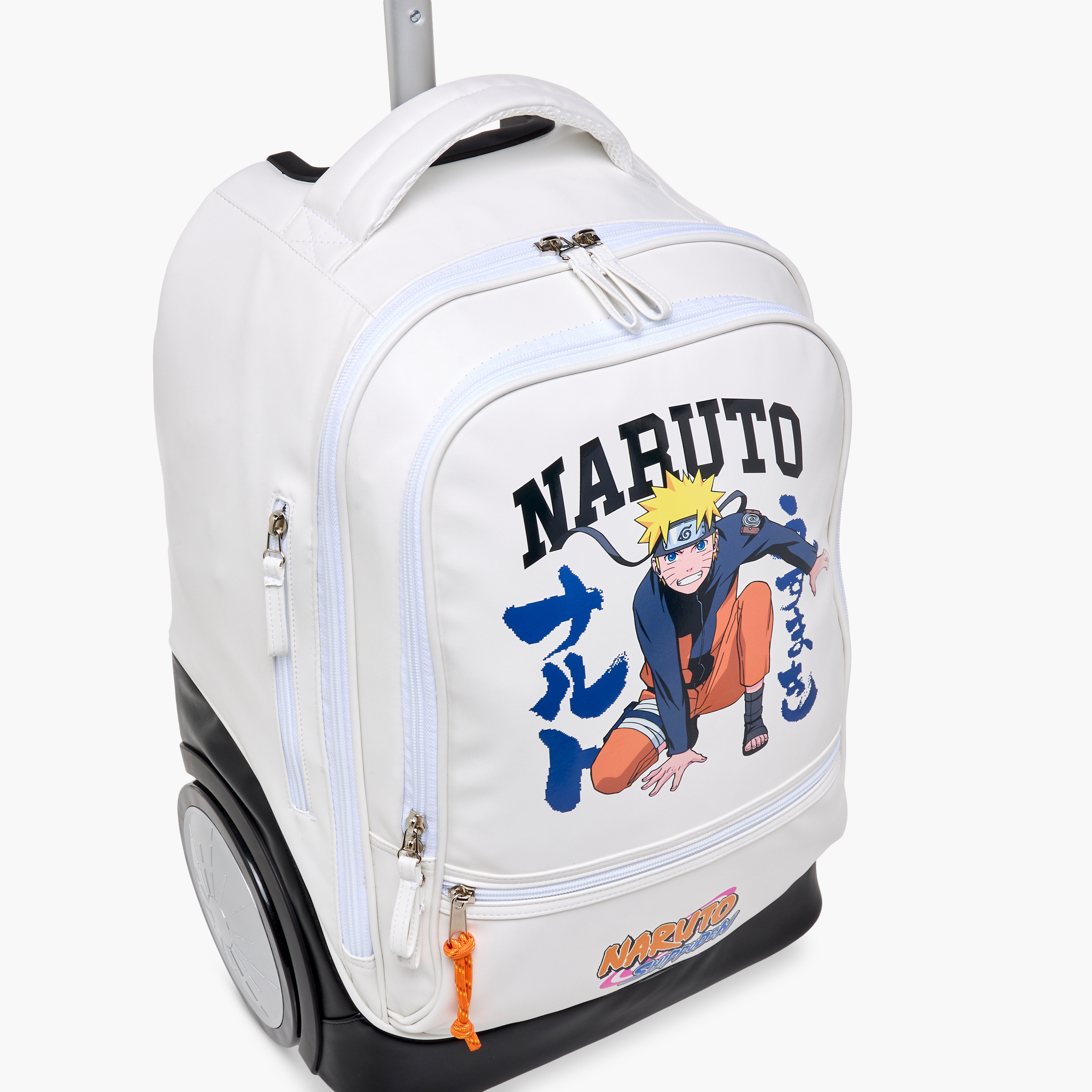 TV Tokyo Naruto Print Trolley Backpack with Retractable Handle-school-bagsandbackpacks-trolleybags-image-9