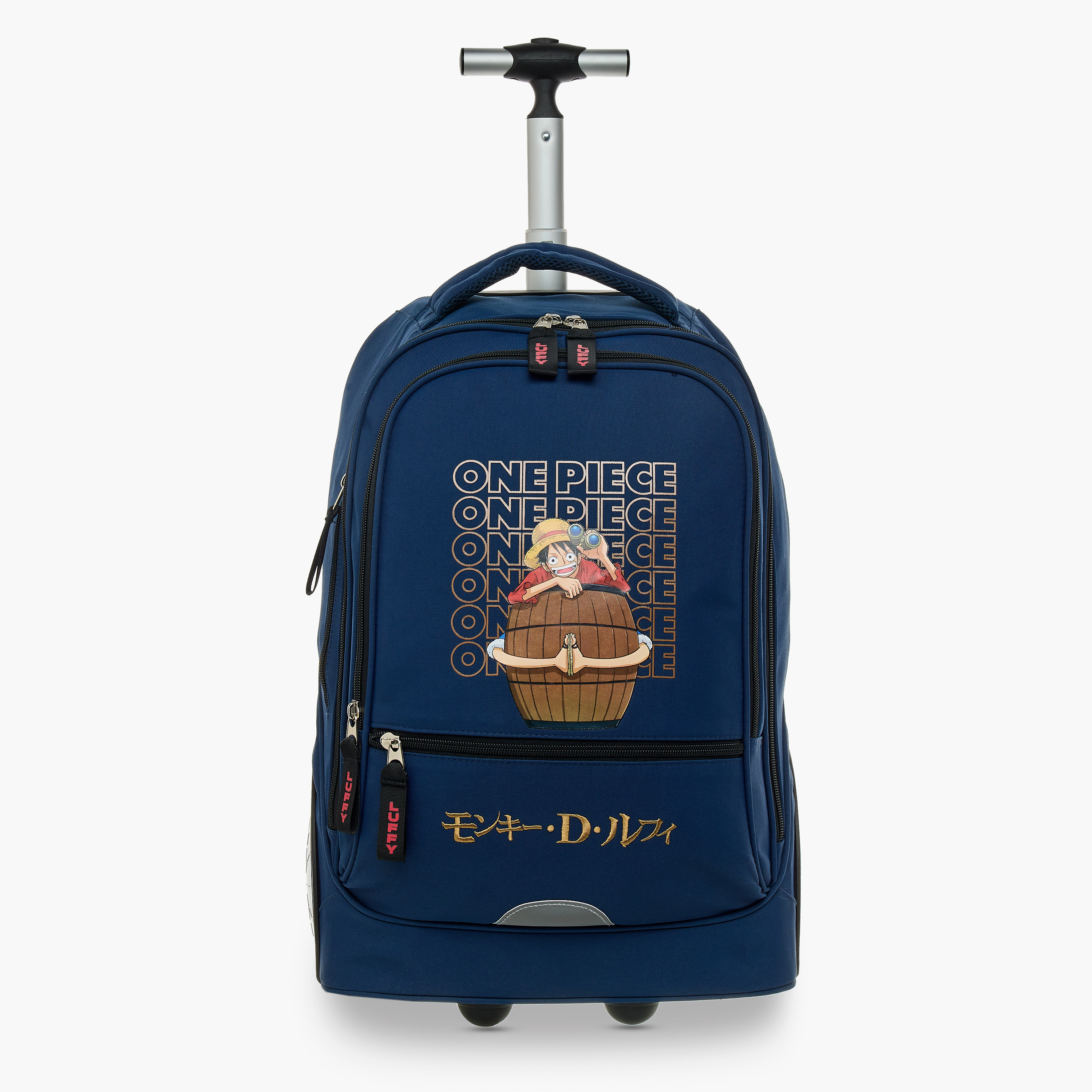 Toei Animation One Piece Print Trolley Bag with Retractable Handle - 18 inches-school-bagsandbackpacks-trolleybags-image-2