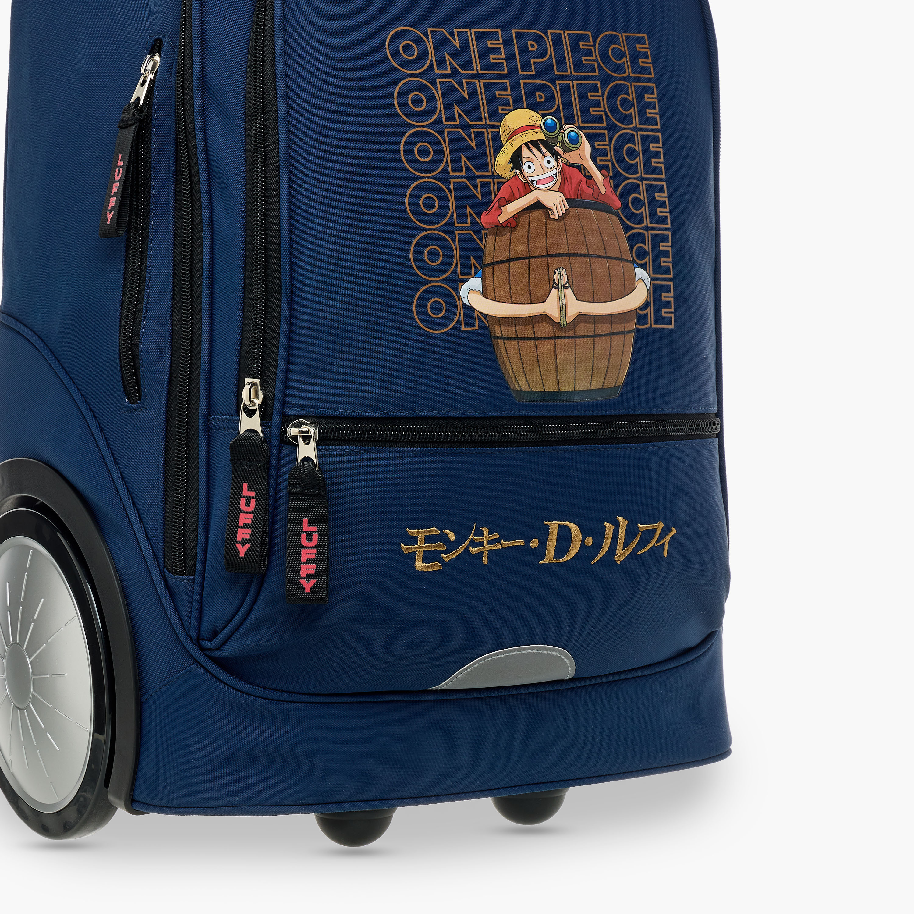 Toei Animation One Piece Print Trolley Bag with Retractable Handle - 18 inches-school-bagsandbackpacks-trolleybags-image-9