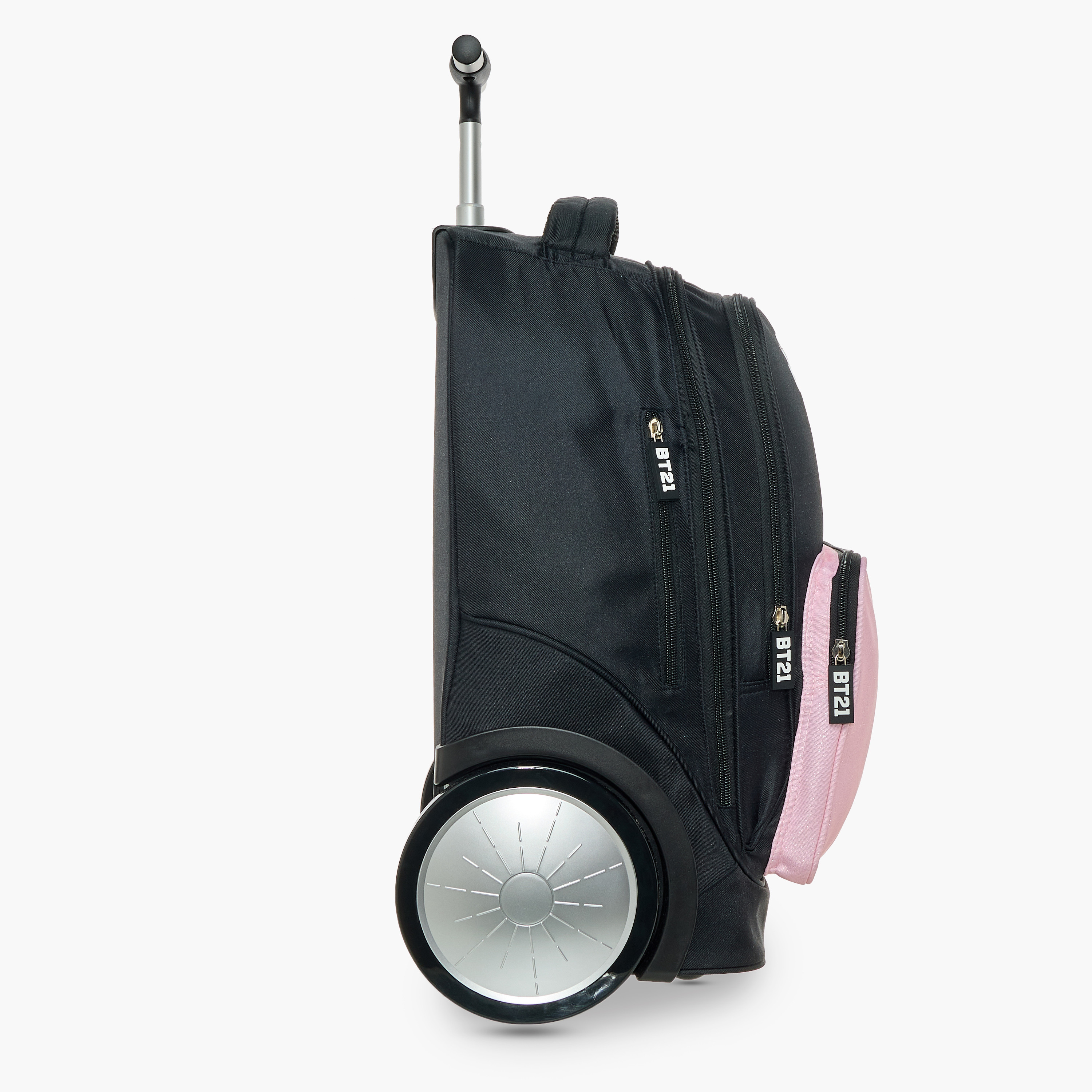 BT21 Print Trolley Bag with Retractable Handle - 18 inches-school-bagsandbackpacks-trolleybags-image-5