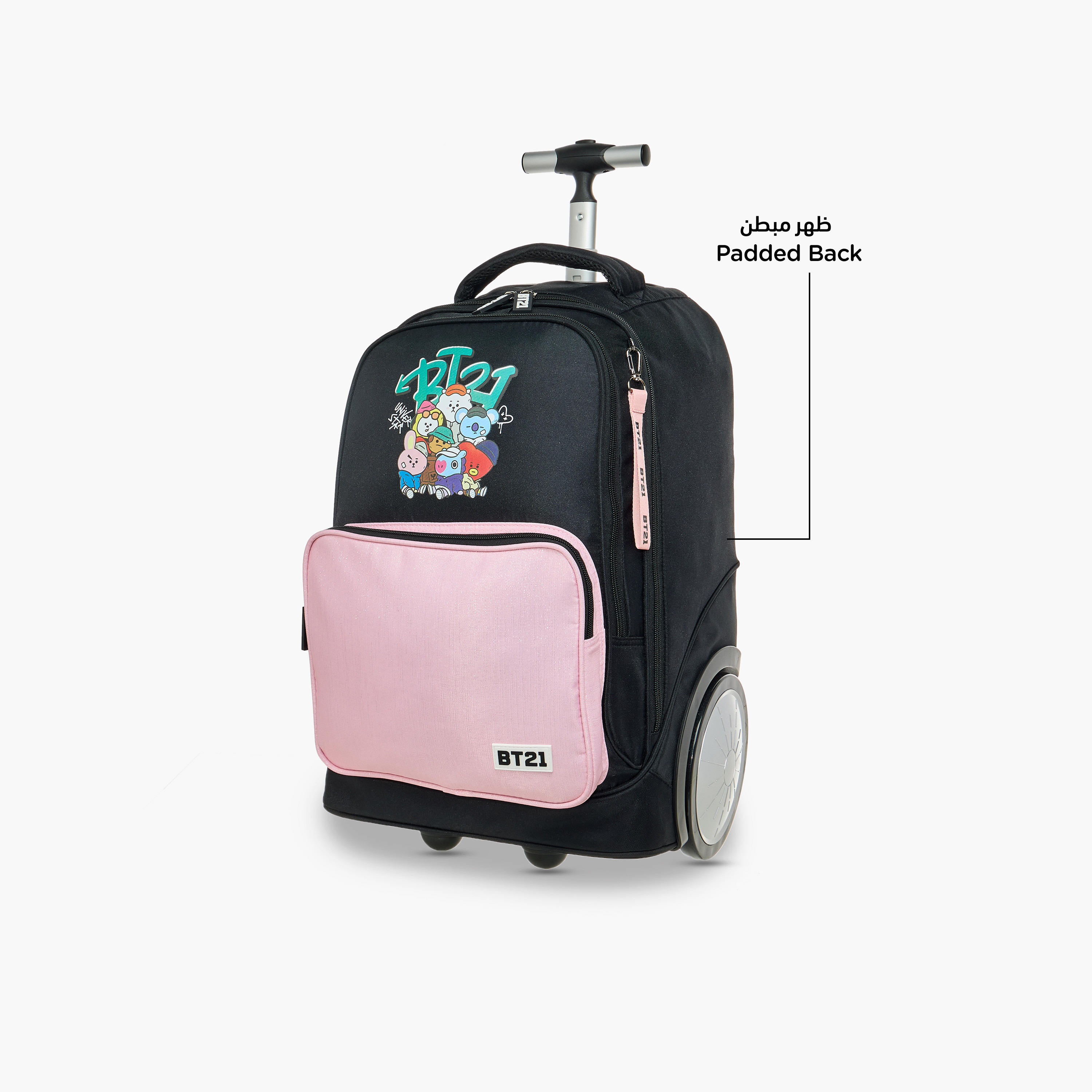 BT21 Print Trolley Bag with Retractable Handle - 18 inches-school-bagsandbackpacks-trolleybags-image-8