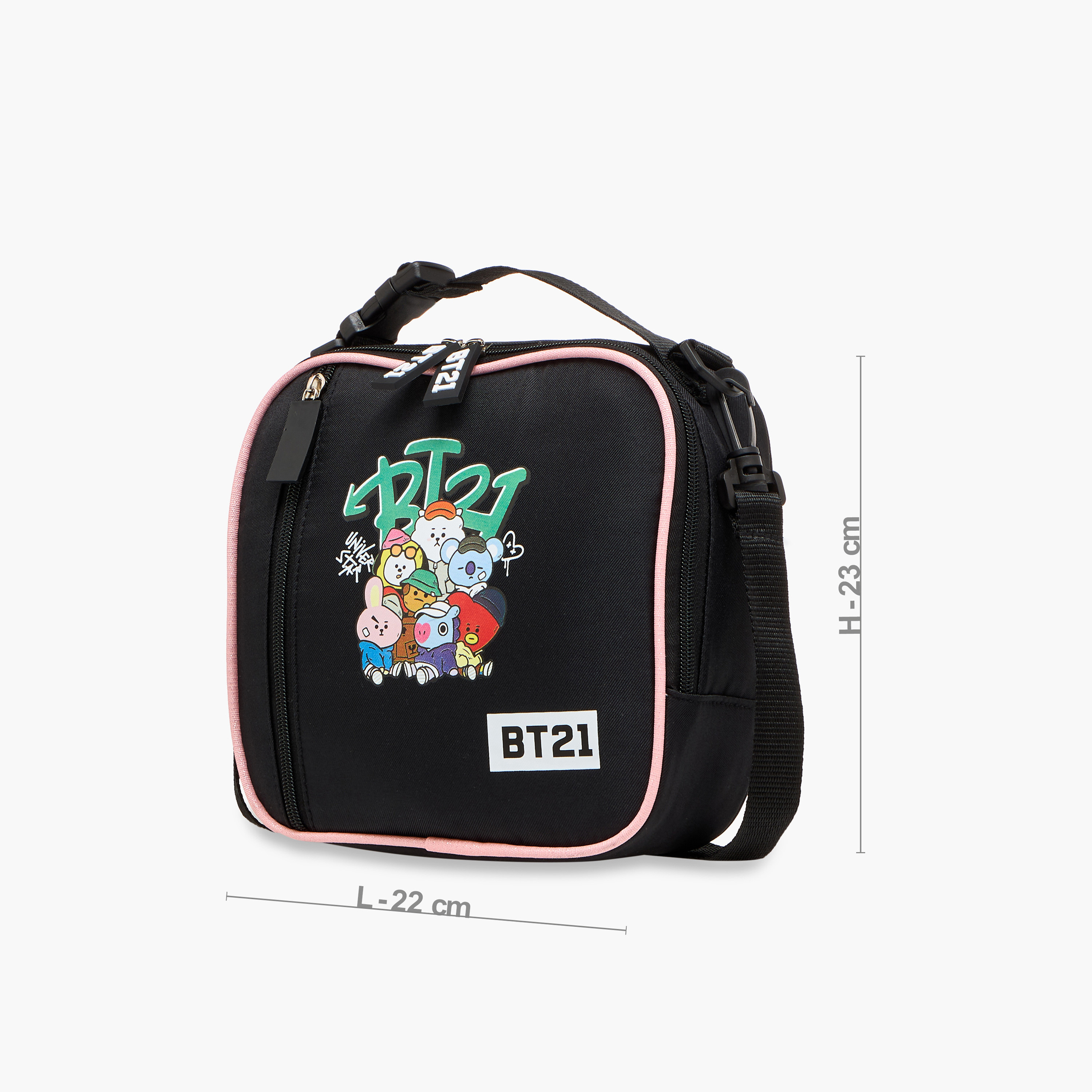 BT21 Print Lunch Bag with Zip Closure-school-lunchessentials-lunchbags-image-2