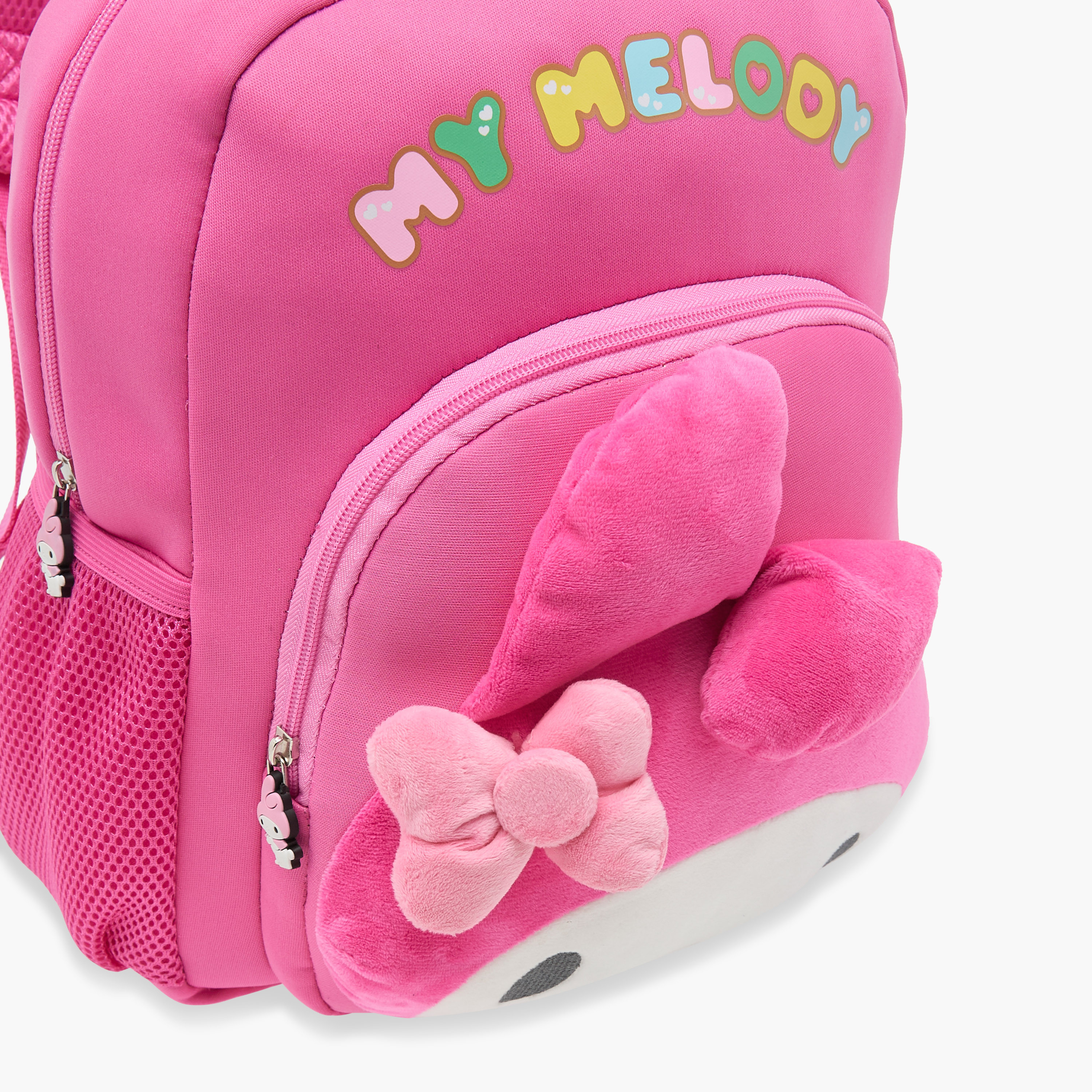 Sanrio My Melody Applique Backpack with Adjustable Straps and Zip Closure - 14 inches-school-bagsandbackpacks-backpacks-image-10